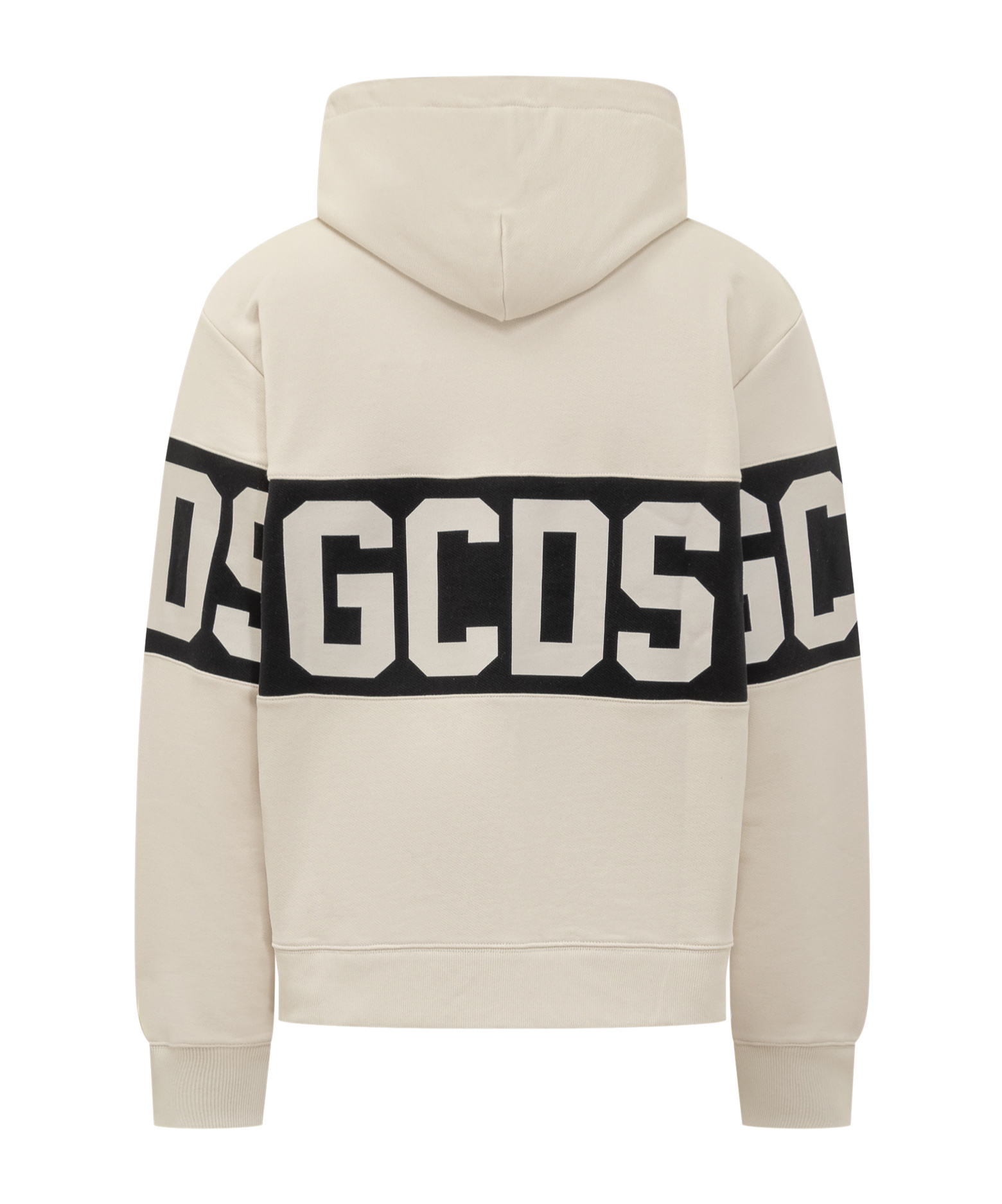 Gcds Sweatshirt Band Logo Hoodie In White
