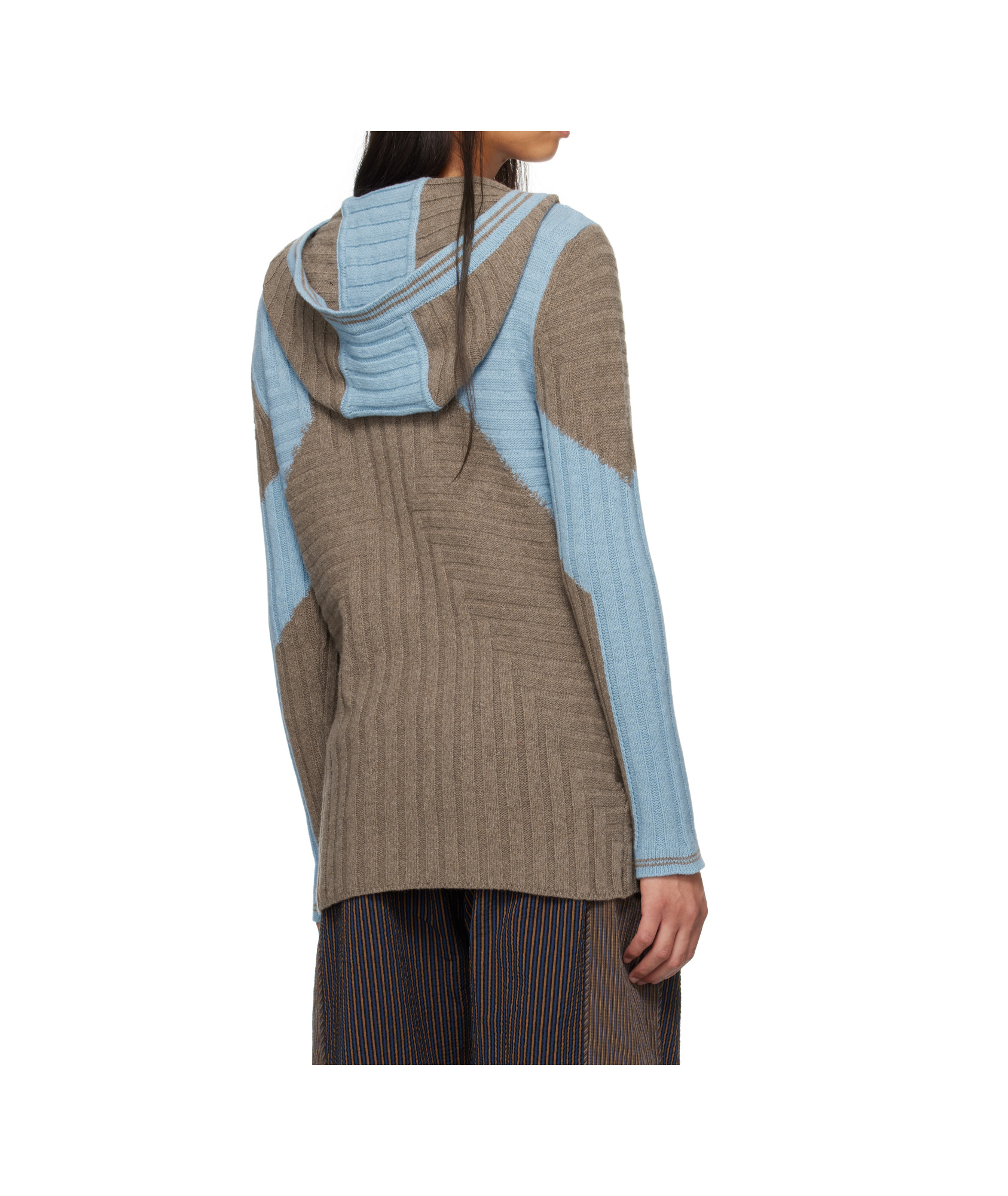 Kiko Kostadinov Dakota Oversized Hooded Knit Top