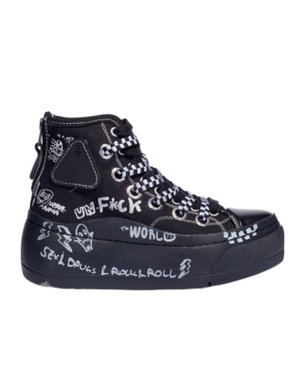 R13 Lace-up Low-cut Casual Shoes In Black