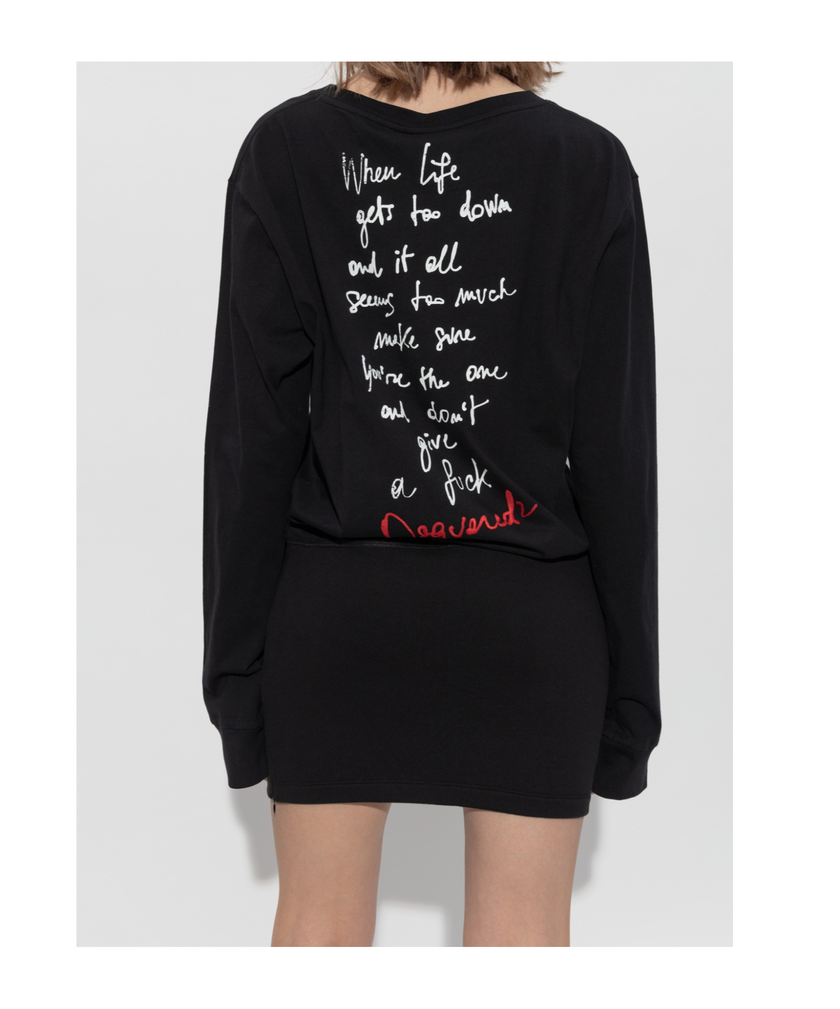Dsquared2 Long-sleeved Dress In Black