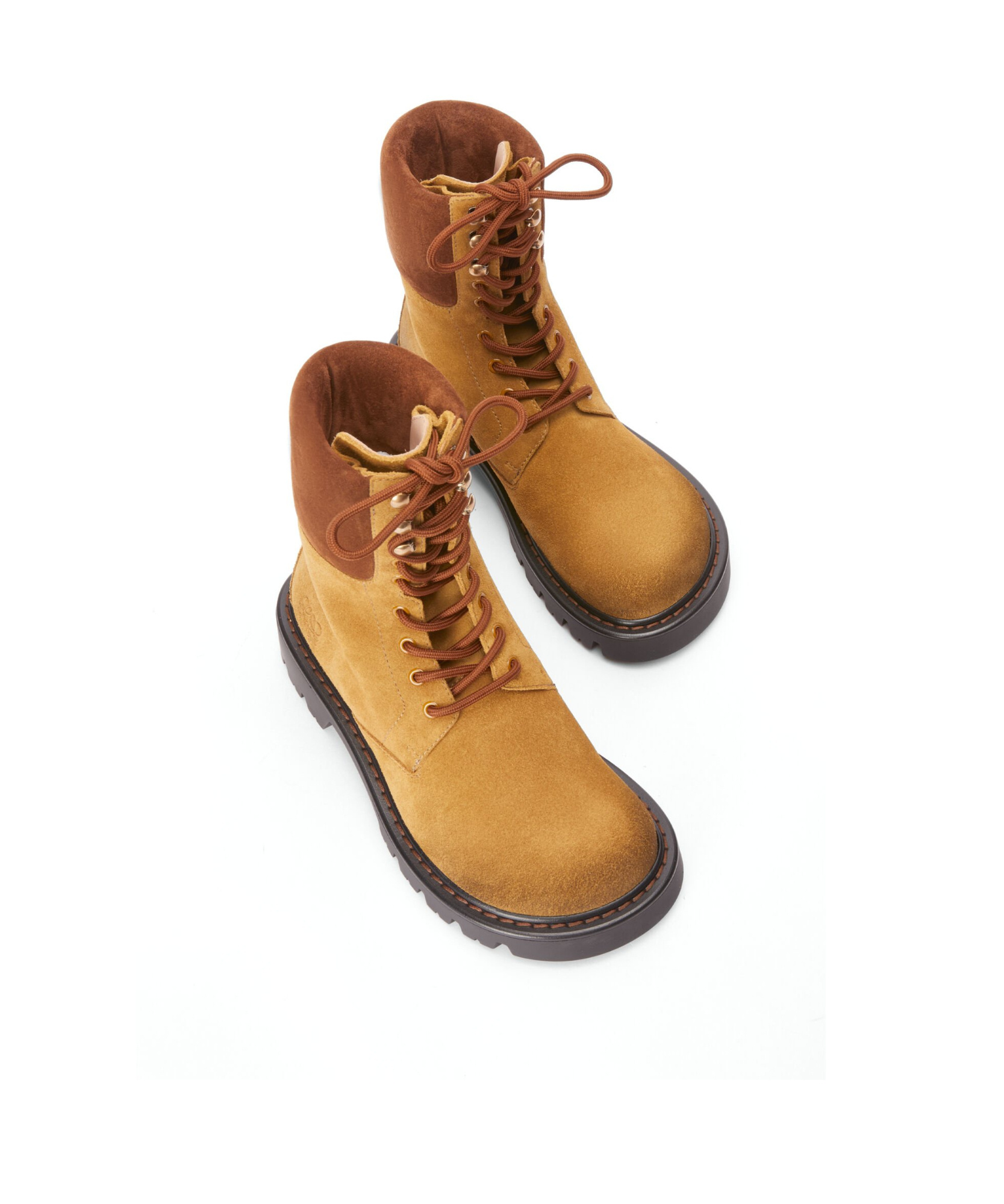 Loewe Lacing Short Boots In Brown