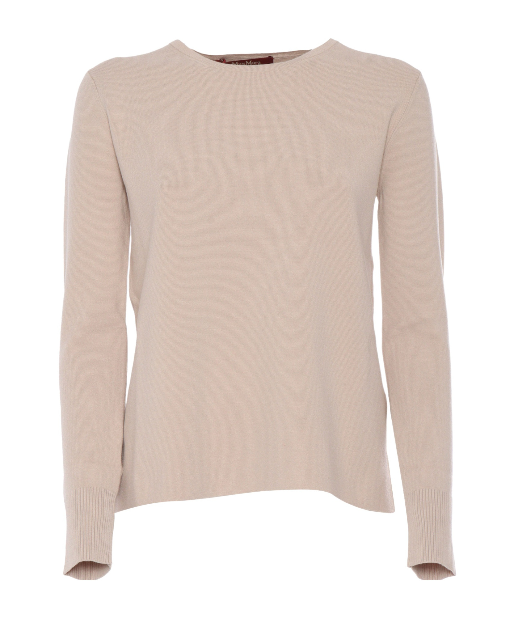 Max Mara Beige Sweatshirt In Wool And Cashmere Blend In Nude