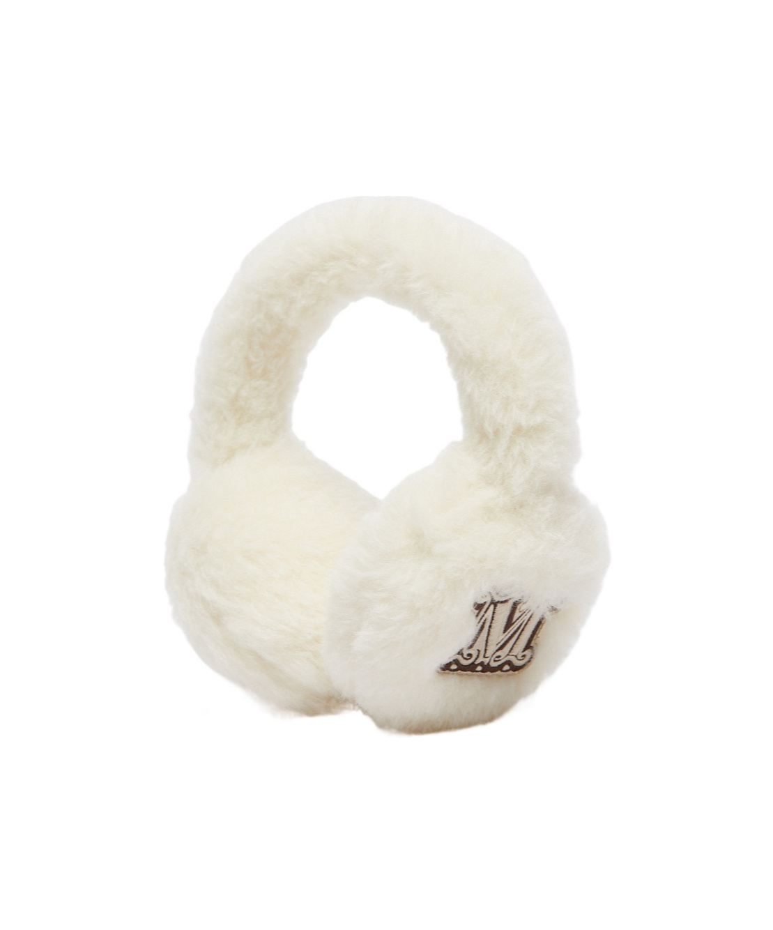 Max Mara Alpaca And Wool Teddy Fabric Earmuffs In White