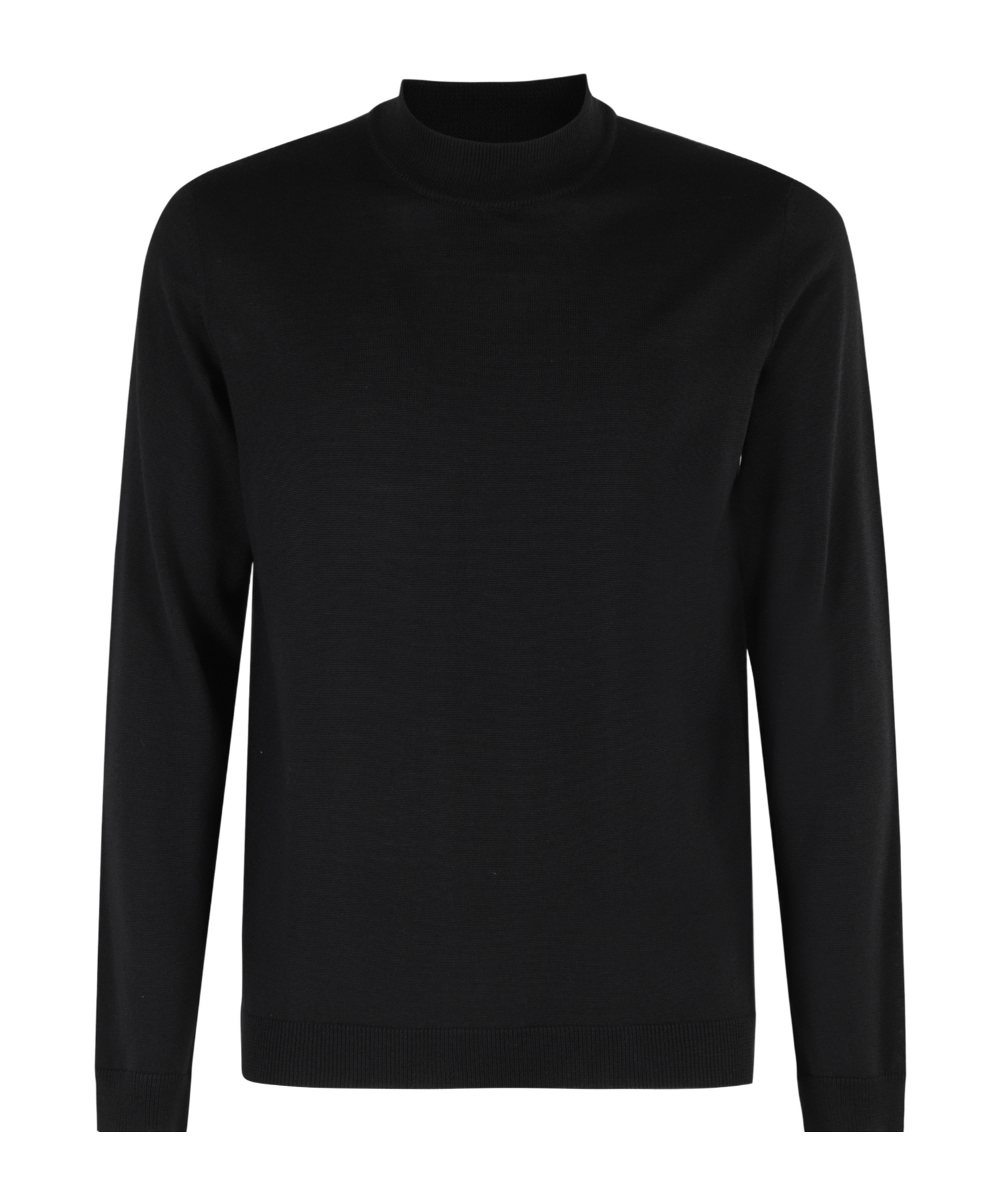 Roberto Collina Long Sleeve Ribbed Sweatshirt In Black