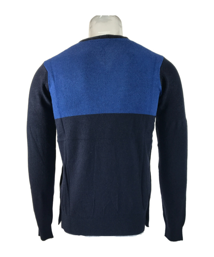 ARMANI JEANS LONG-SLEEVED CONTRASTING SWEATER