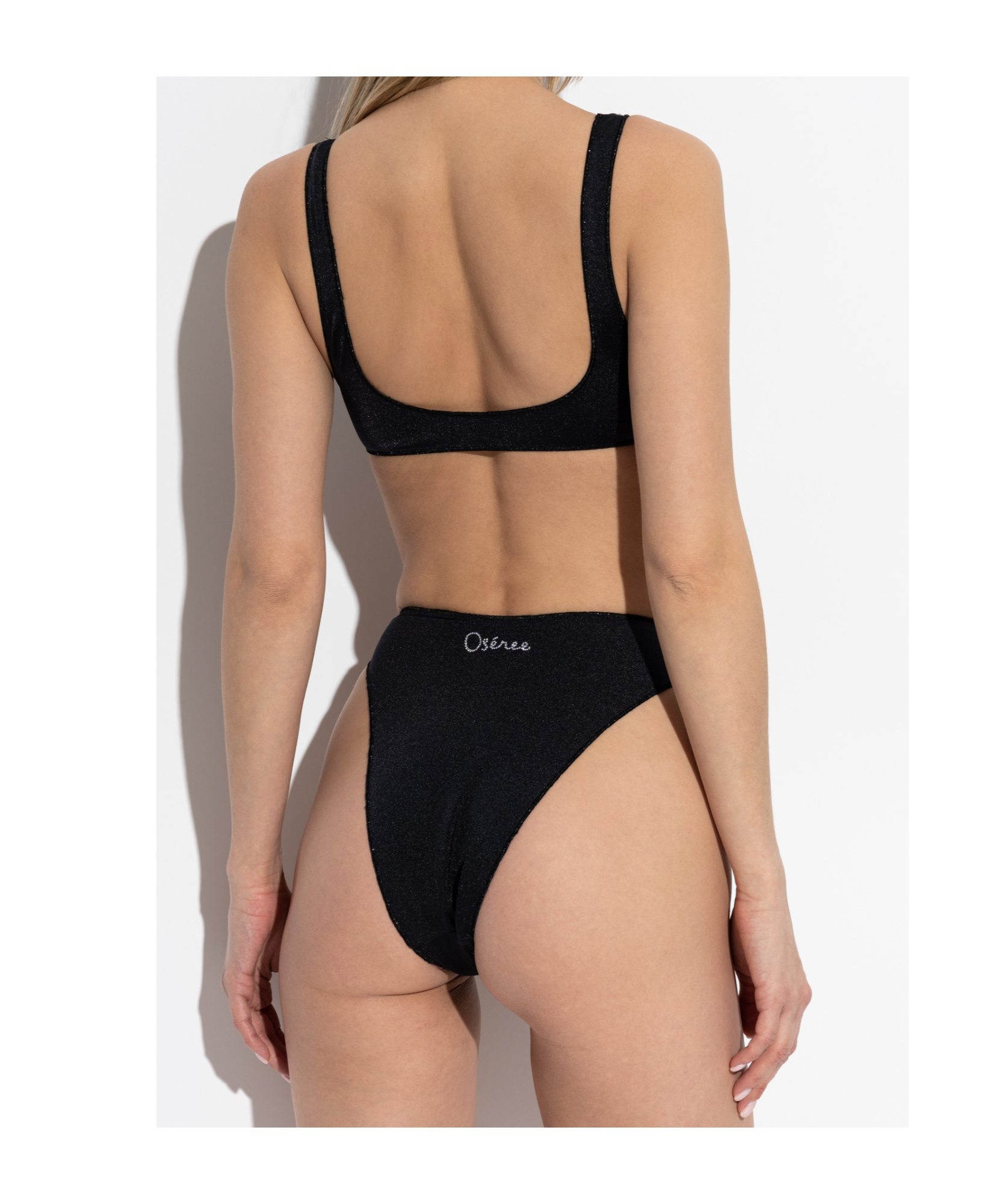 Oseree Sleeveless Swimsuit Set In Black