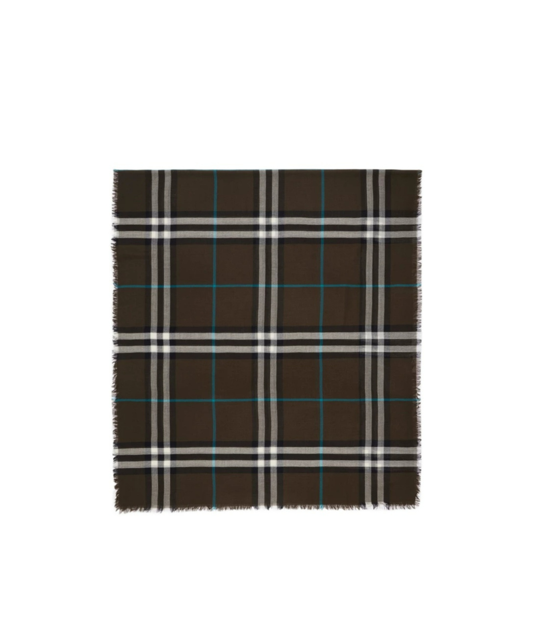 Burberry Check Wool Scarf In Black