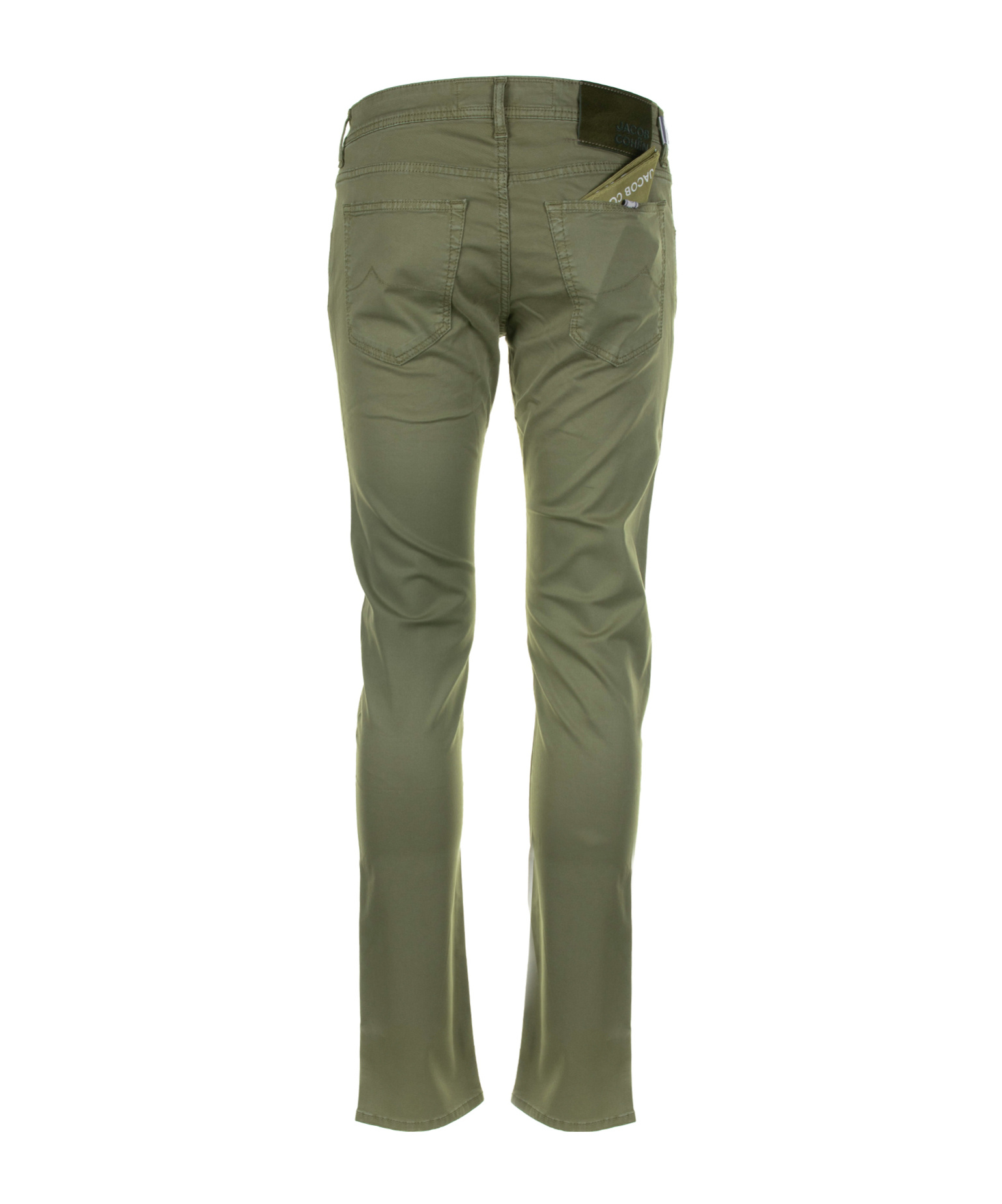 Jacob Cohen Green 5-pocket Trousers In Cotton In Green