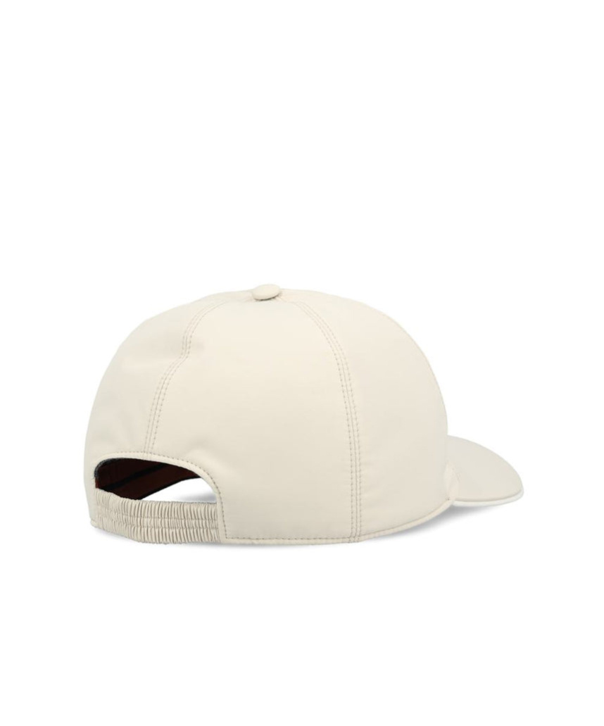 Zegna Logo Baseball Cap In White