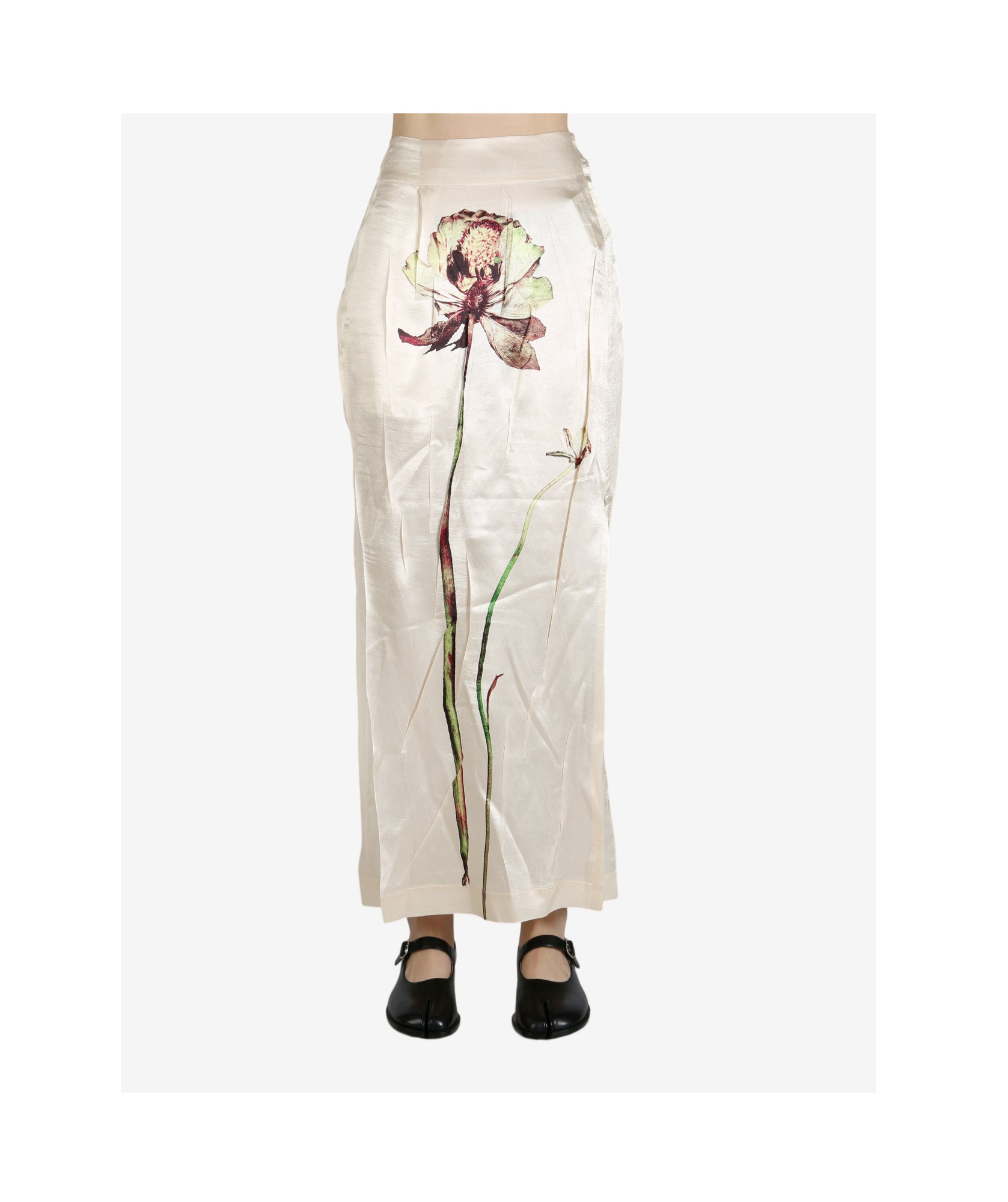 Shop Issey Miyake Floral Skirt In Nude