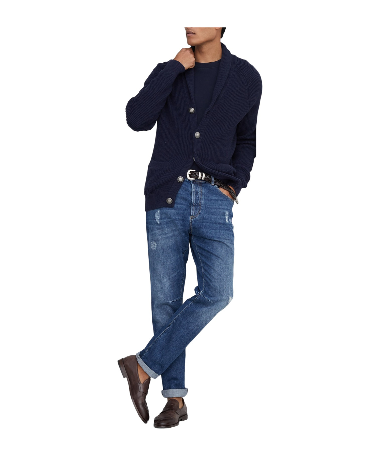 Brunello Cucinelli Short-sleeved Straight Hem T-shirt In Black