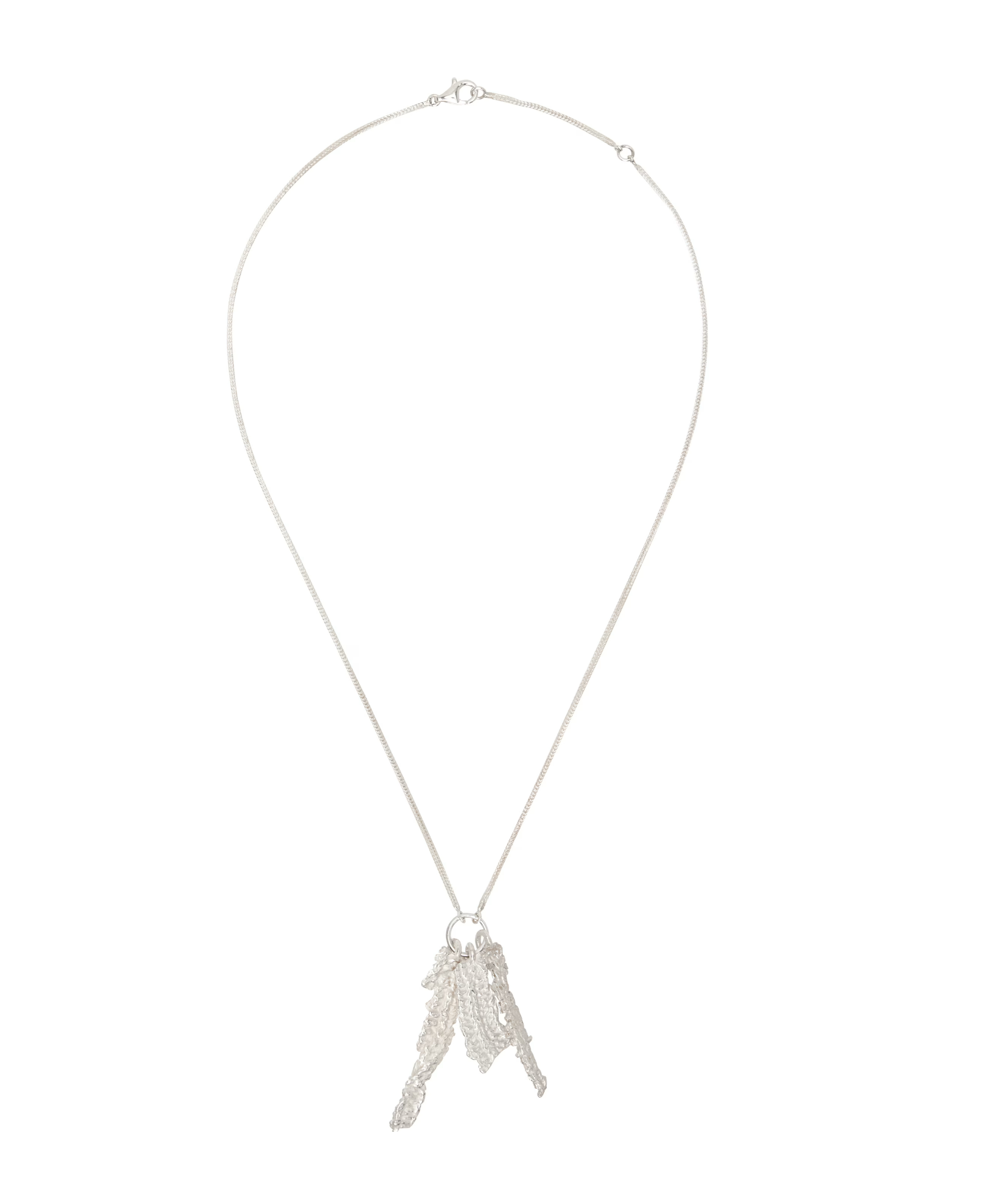 Our Legacy Casted Knit Necklace In Silver
