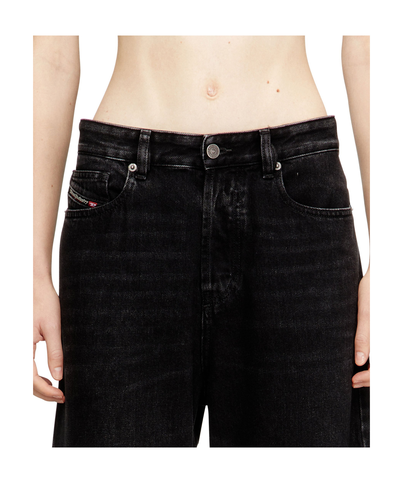 Diesel 1978 D-akemi 09n89 Cotton-blend Jeans In Black