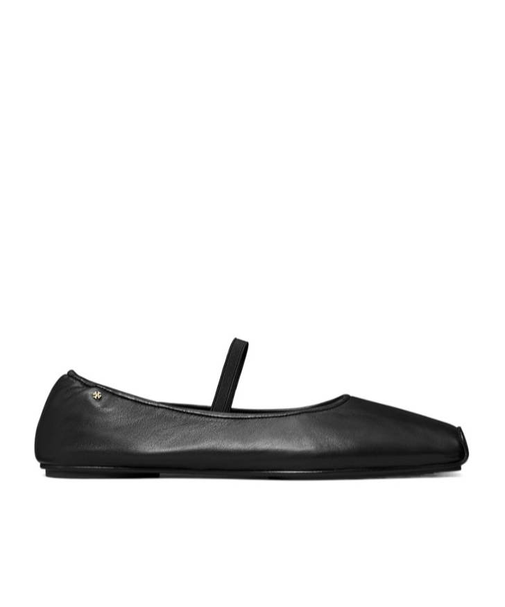 Tory Burch Runway Ballerina Shoes In Black