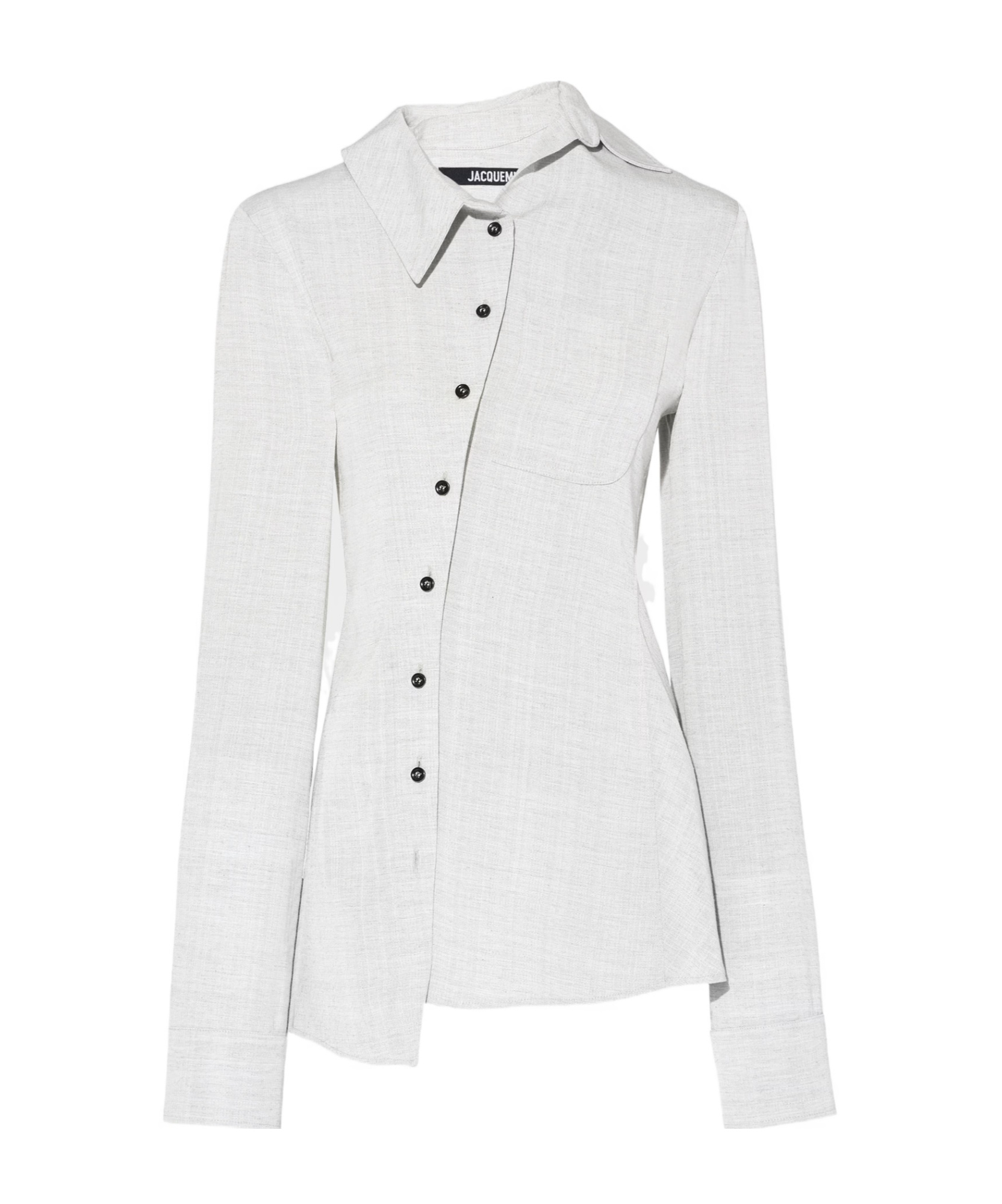 Jacquemus La Chemise Pablo Asymmetric Shirt In Gray