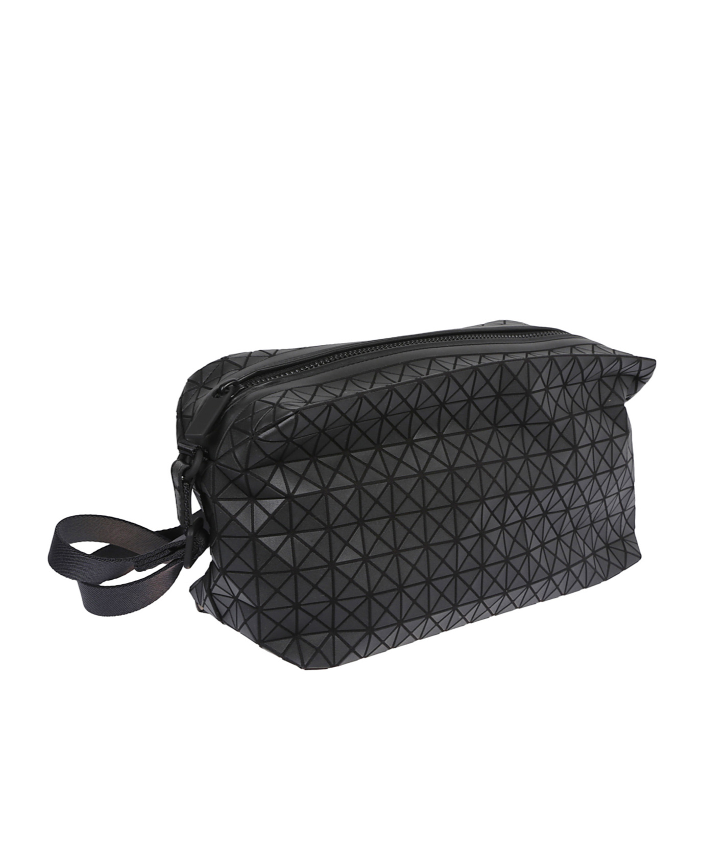Bao Bao Issey Miyake Shoulder Bag With Geometric Pattern And Wrist Strap In Black