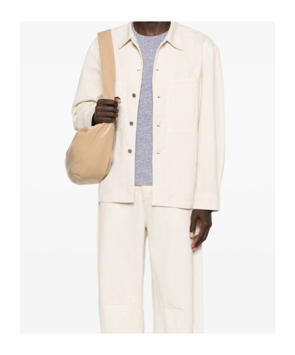Lemaire Button-fastening Patch-pocket Shirt In Neutral