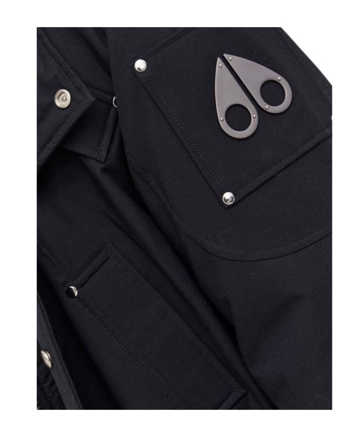 Moose Knuckles Hooded Cotton Suit In Black