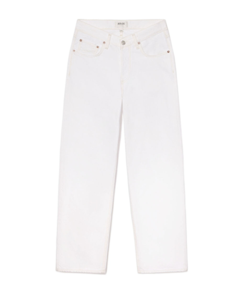 Agolde Belt-loop Jeans In White
