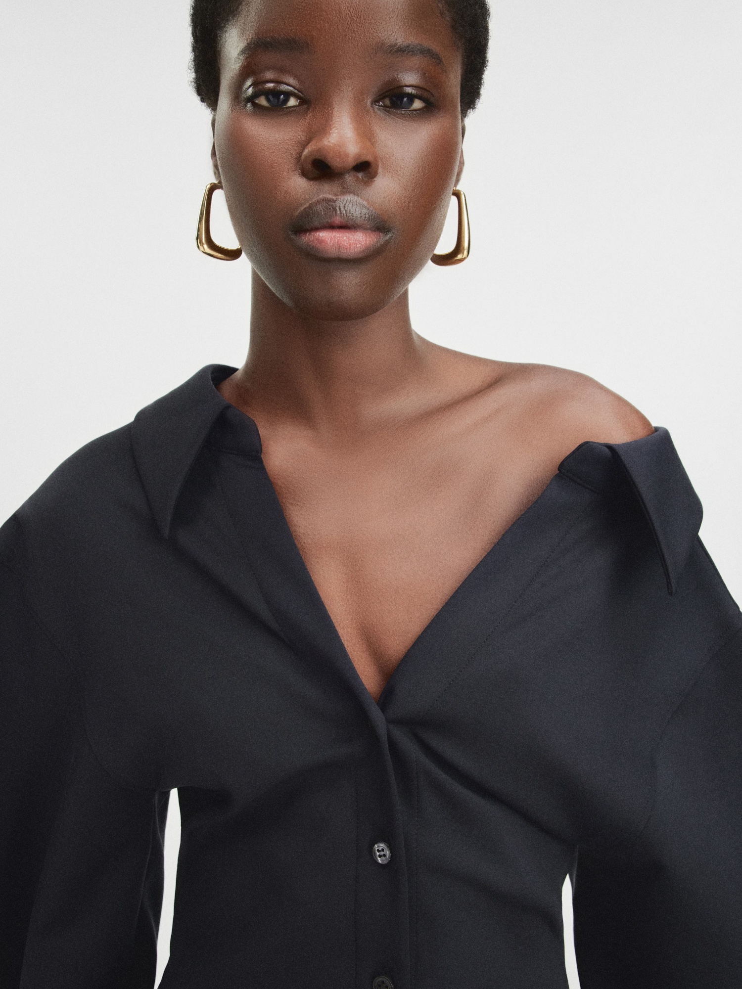 Jacquemus La Chemise Angulo Blouse In Black
