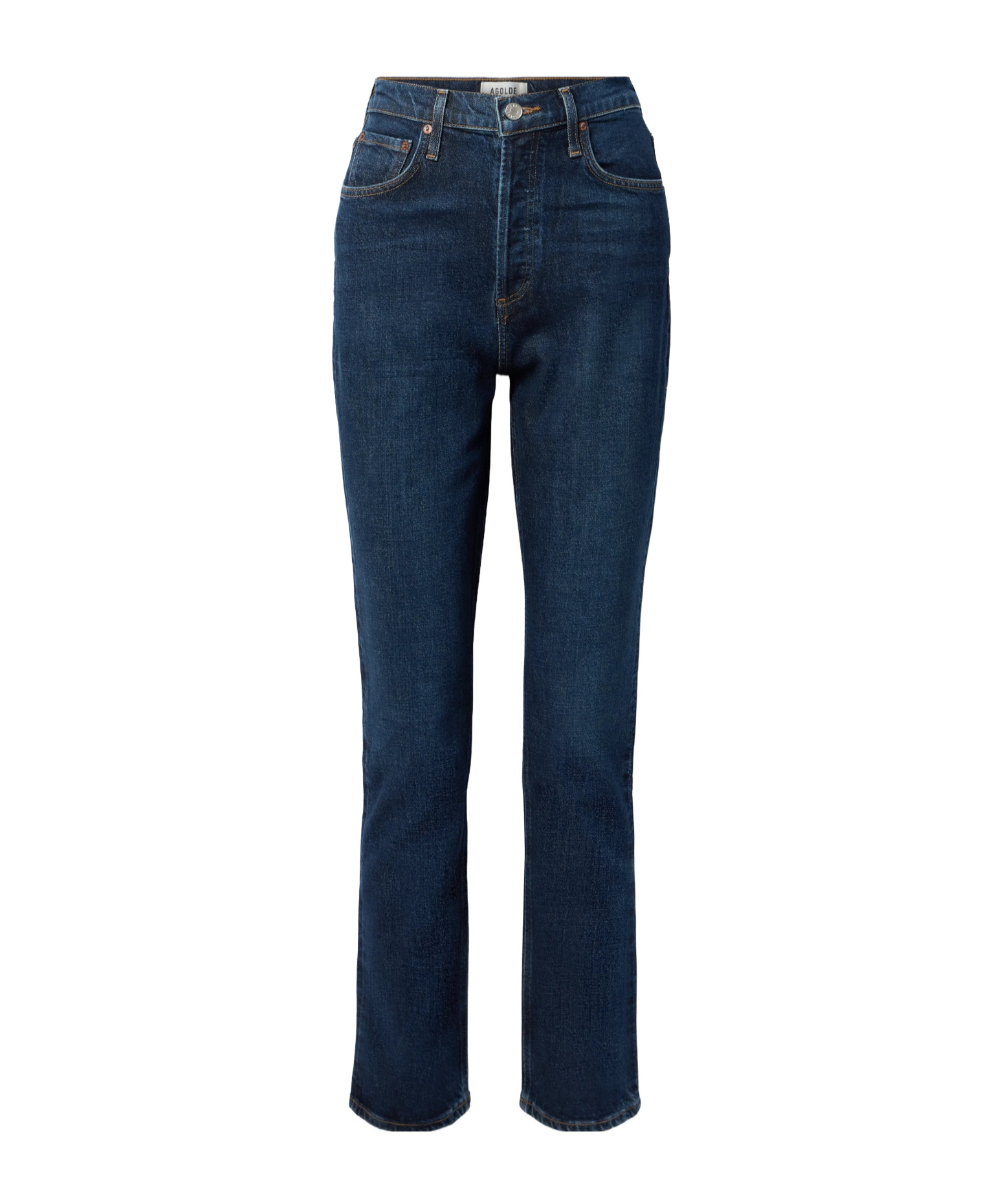 Agolde High Waist Denim Trousers In Blue
