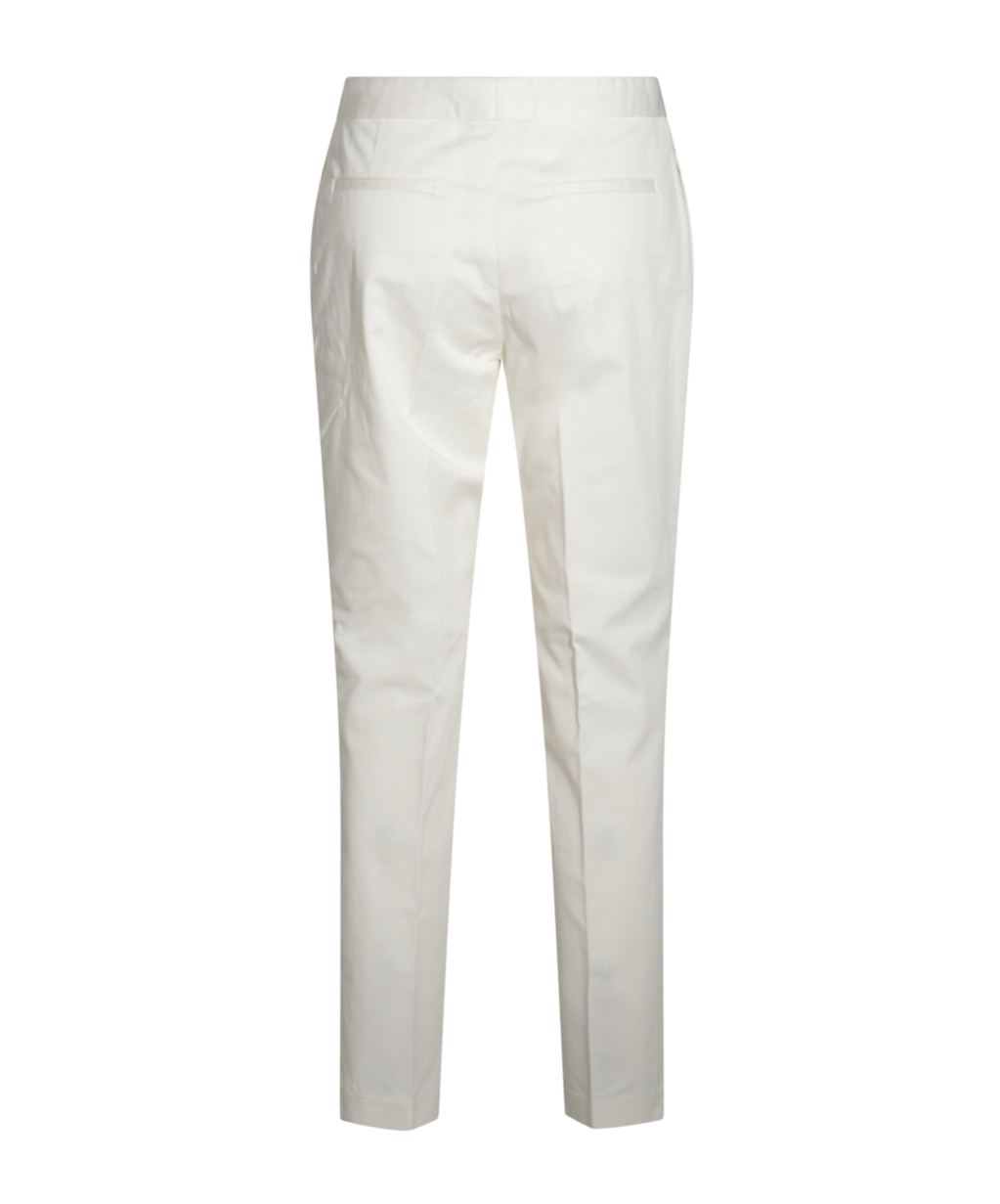 Fabiana Filippi Tailored White Cotton Pants With Functional Pockets In White
