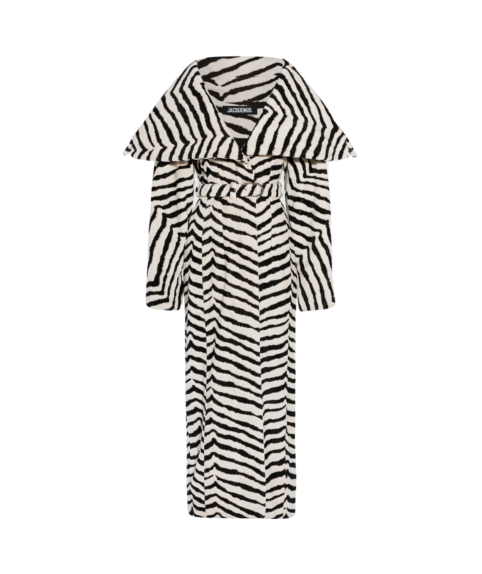 Jacquemus Caruso Zebra-jacquard Cotton Coat In White