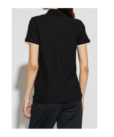 Moncler Logo Patch Cotton Pique Polo Shirt Clothing
