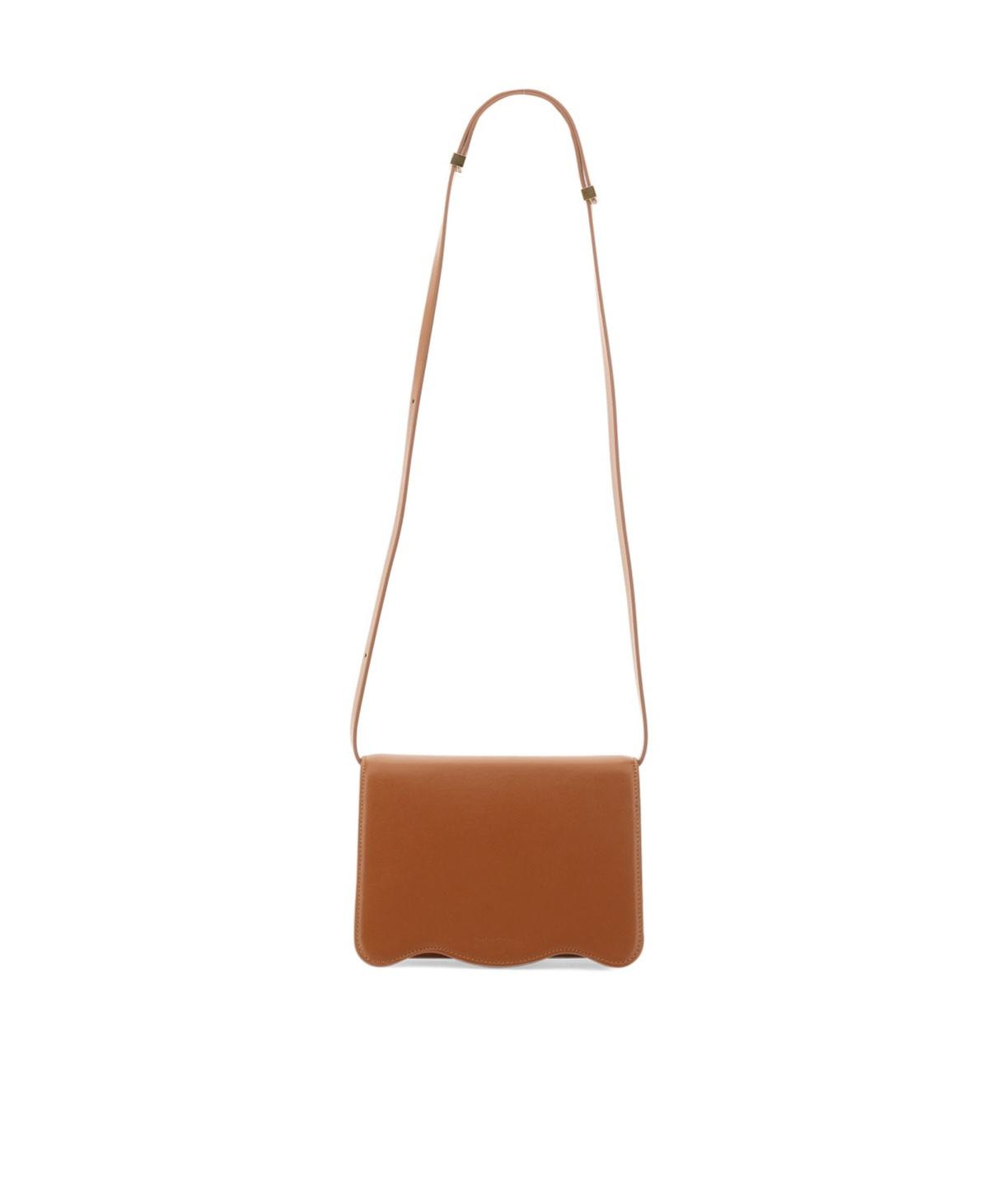 Palm Angels Beach Bag With Scalloped Edge And Palm Tree Motif In Brown