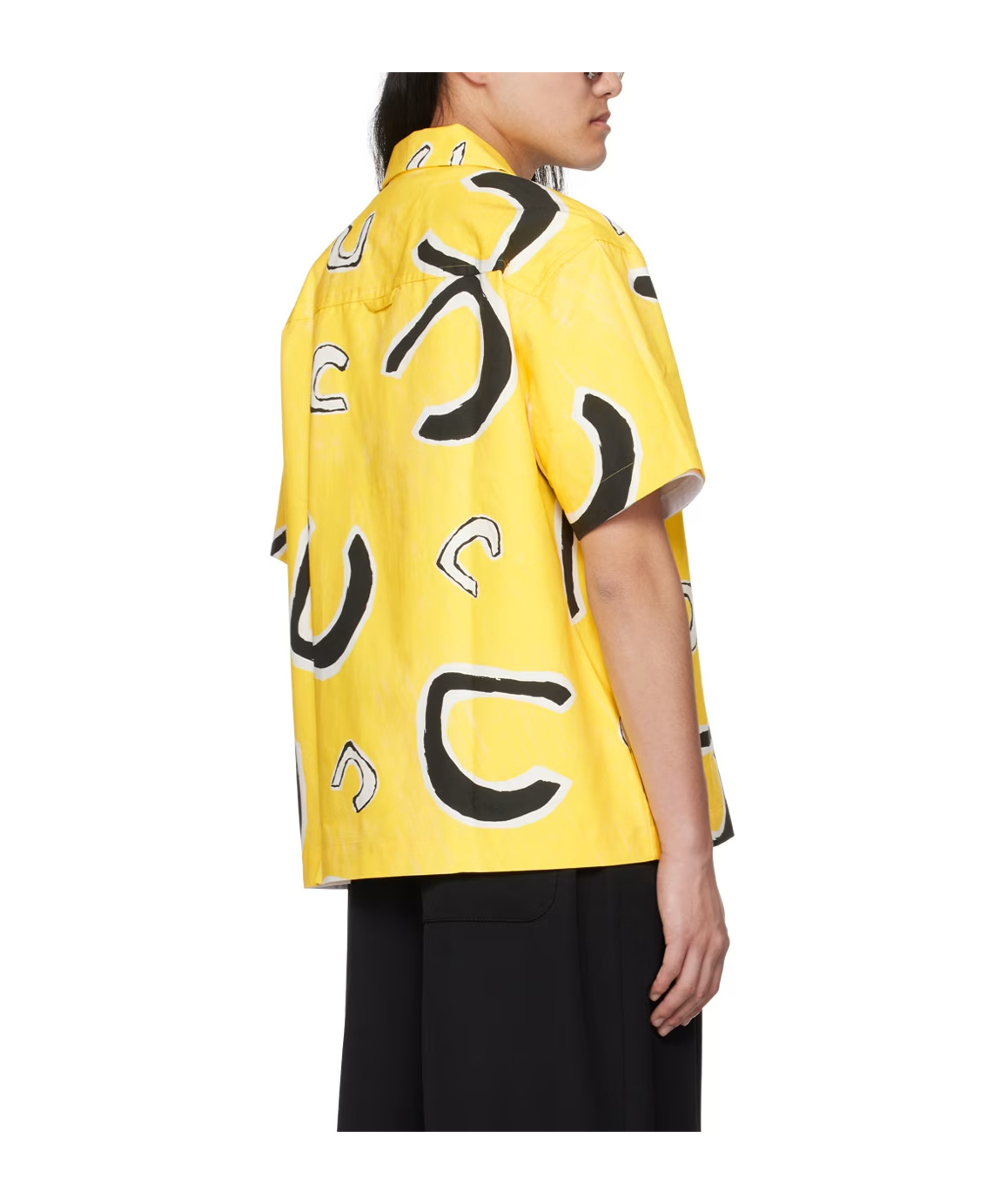 Jacquemus La Chemise Jean Monogramme Black Yellow In Yellow