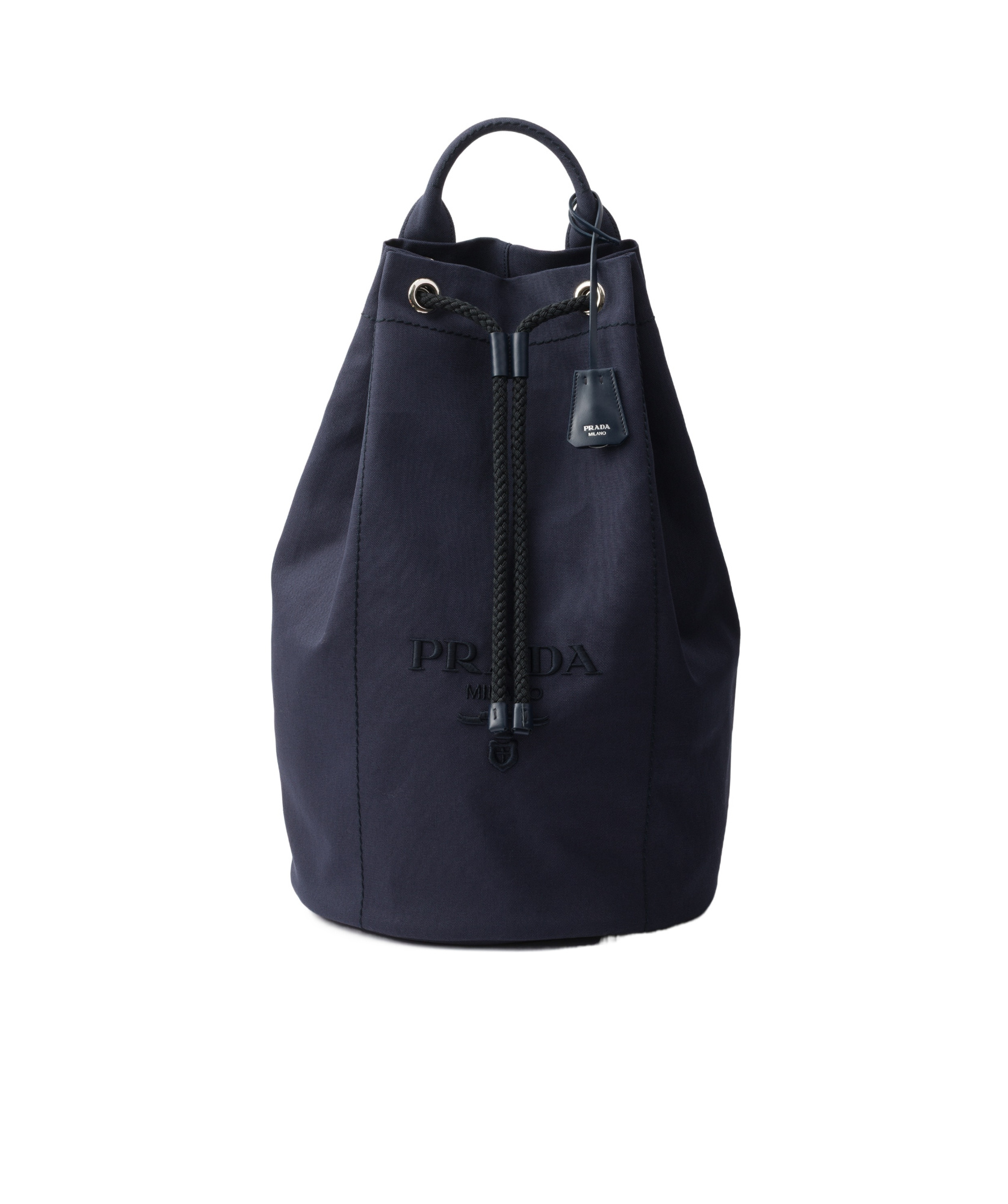Prada Canvas Drawstring Duffle Bag
