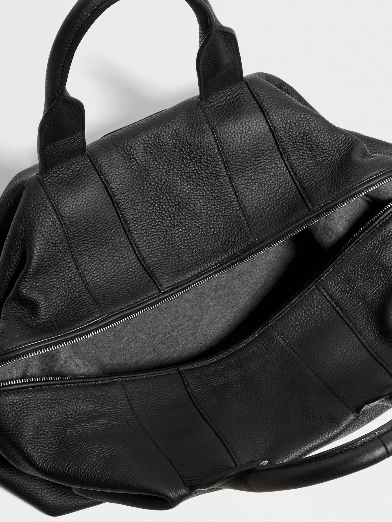 Zegna Raglan Deerskin Holdall In Black