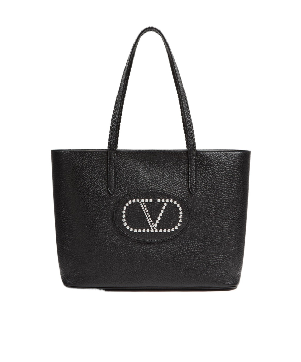 Valentino Leather Avec Toi East-west Tote Bag In Nero