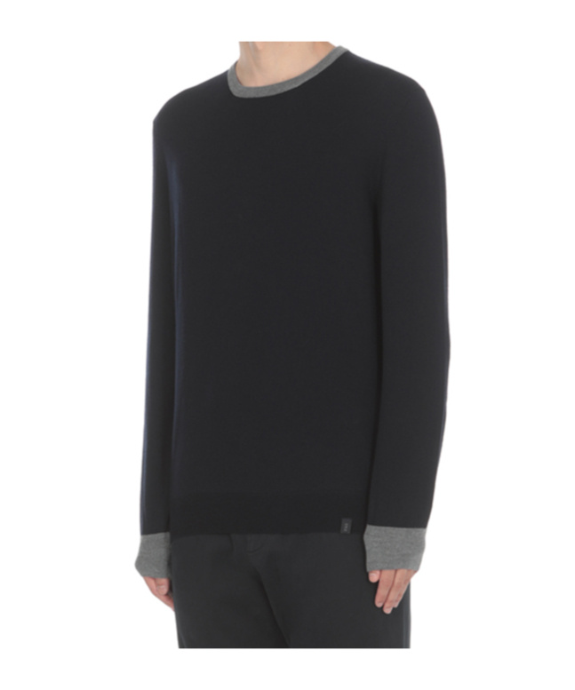 Fay Round Neck Sweater In Black