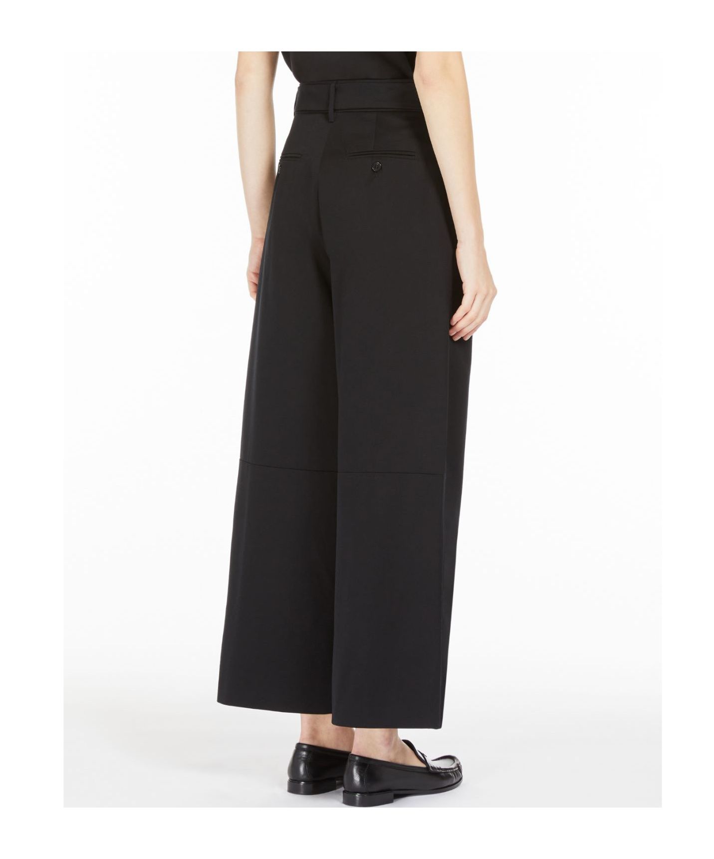 Max Mara Gabardine Trousers In Black