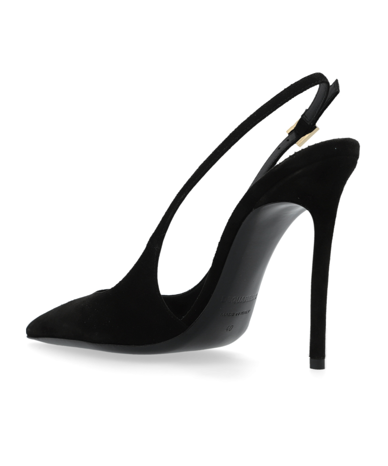 Shop Dsquared2 125mm Suede Slingback Pumps In Black