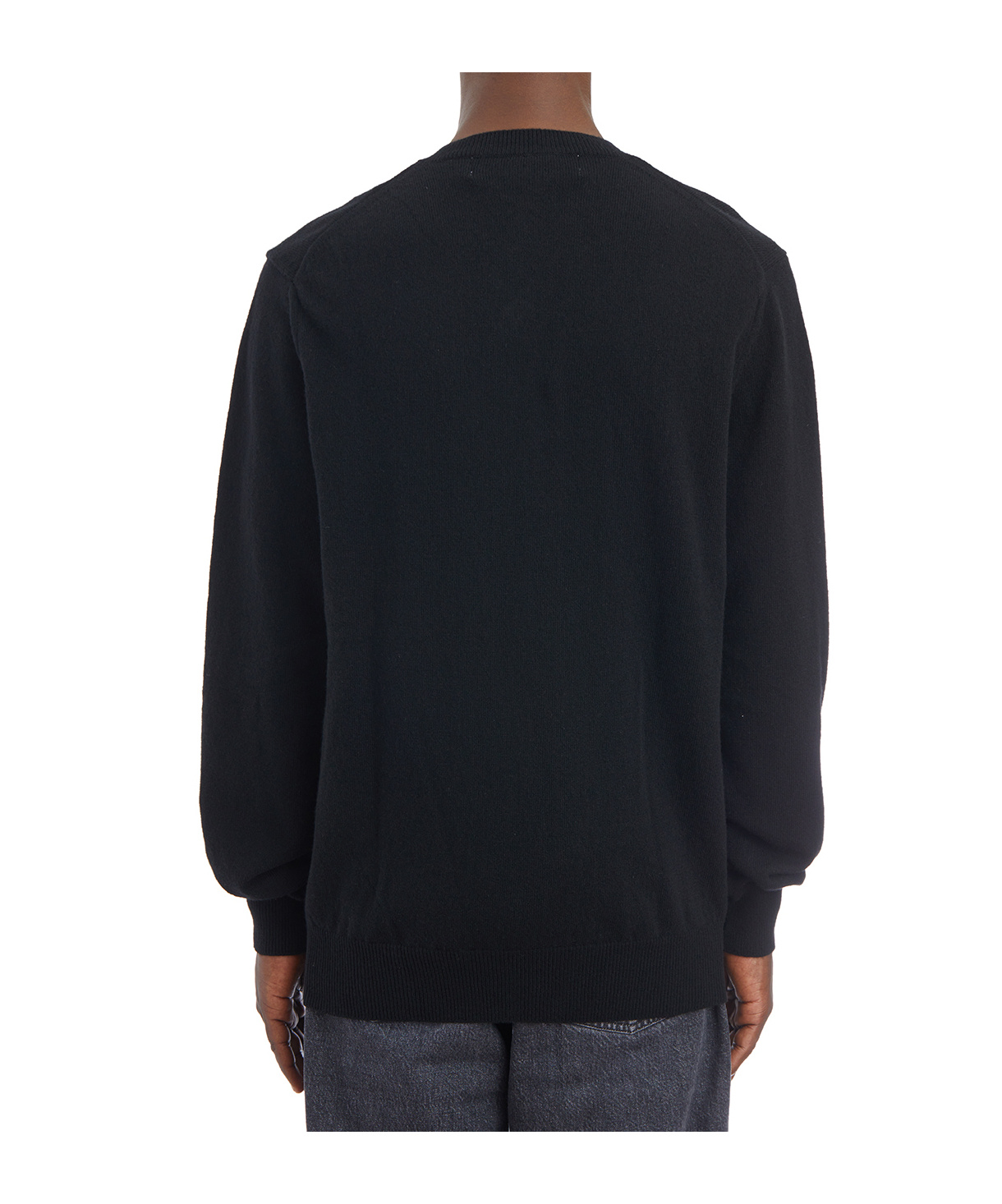 Comme Des Garçons Play Heart-embroidered Sweater In Black