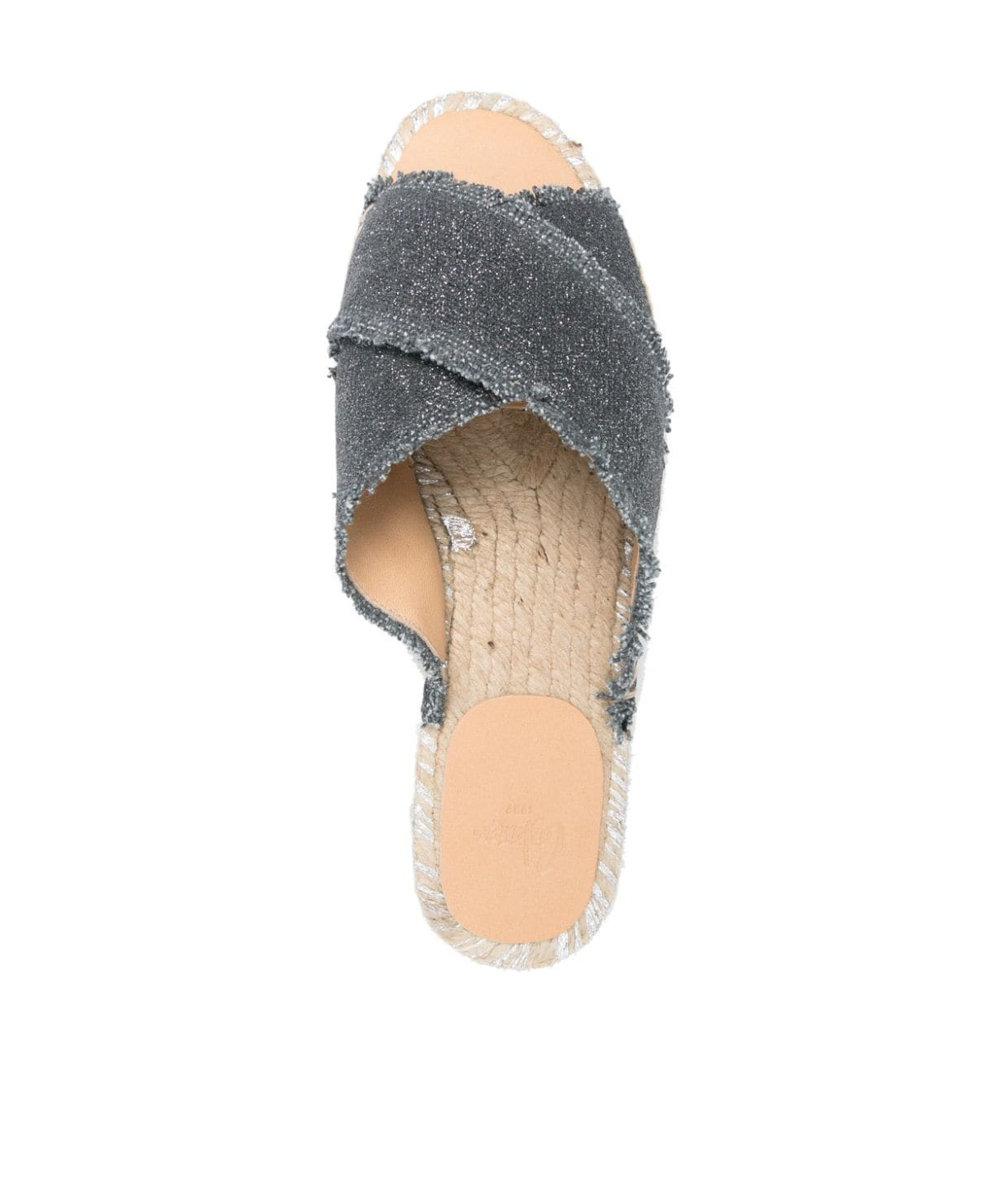 Shop Castaã±er Castañer Palmera Crossover Strap Flat Sandals In Gray