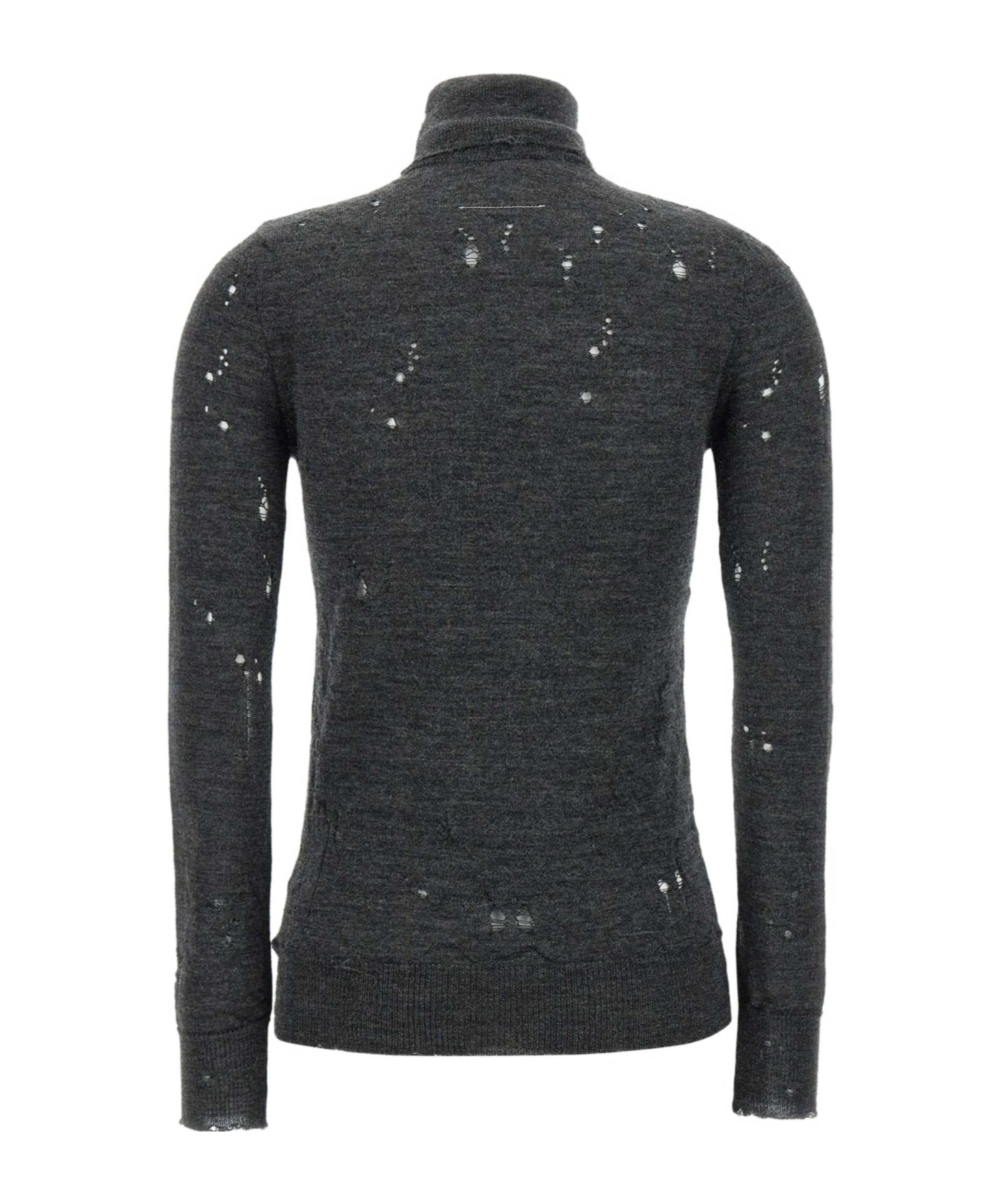 Shop Mm6 Maison Margiela Distressed Wool Sweater