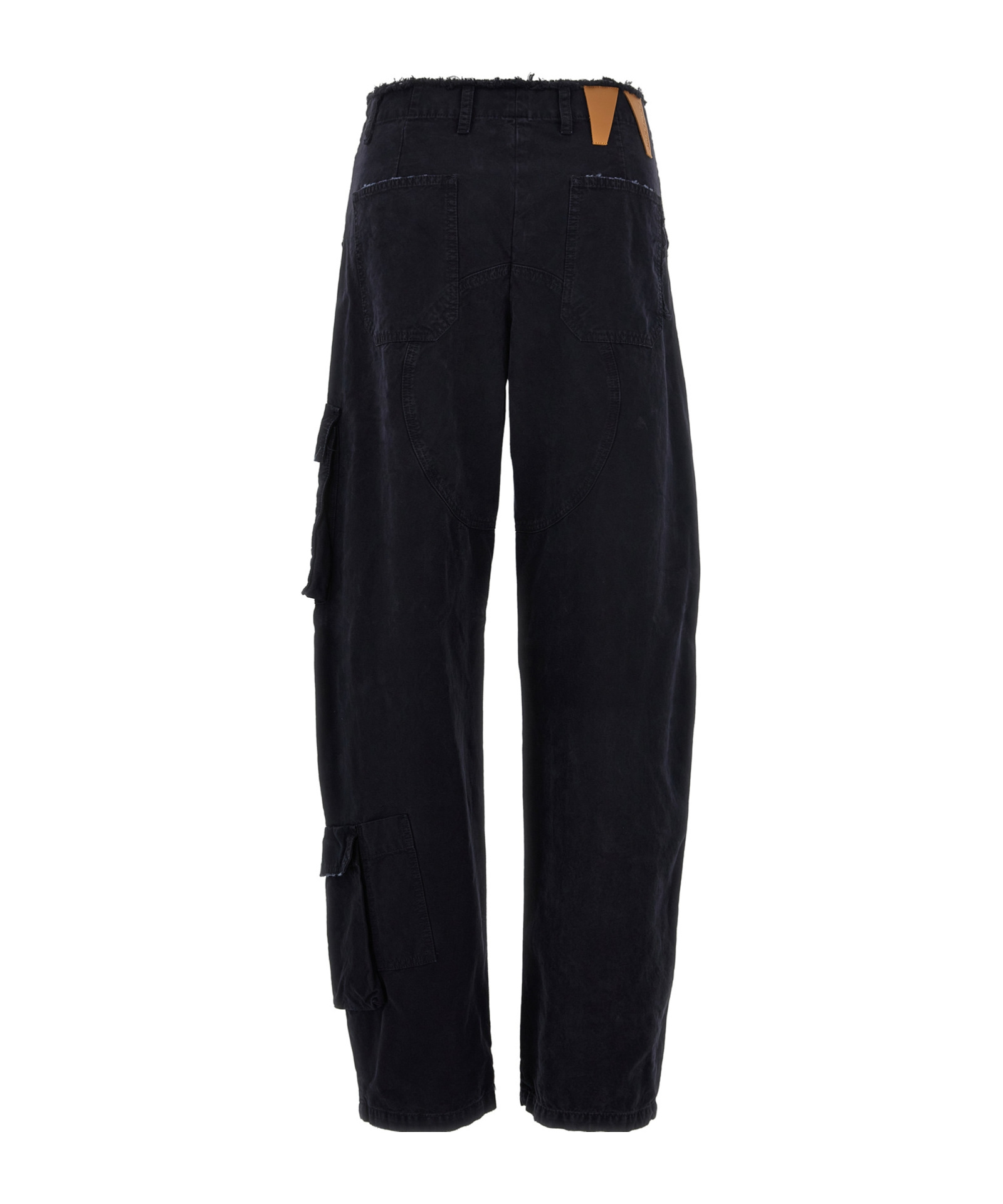 Shop Darkpark Belt-loop Casual Pants In Black