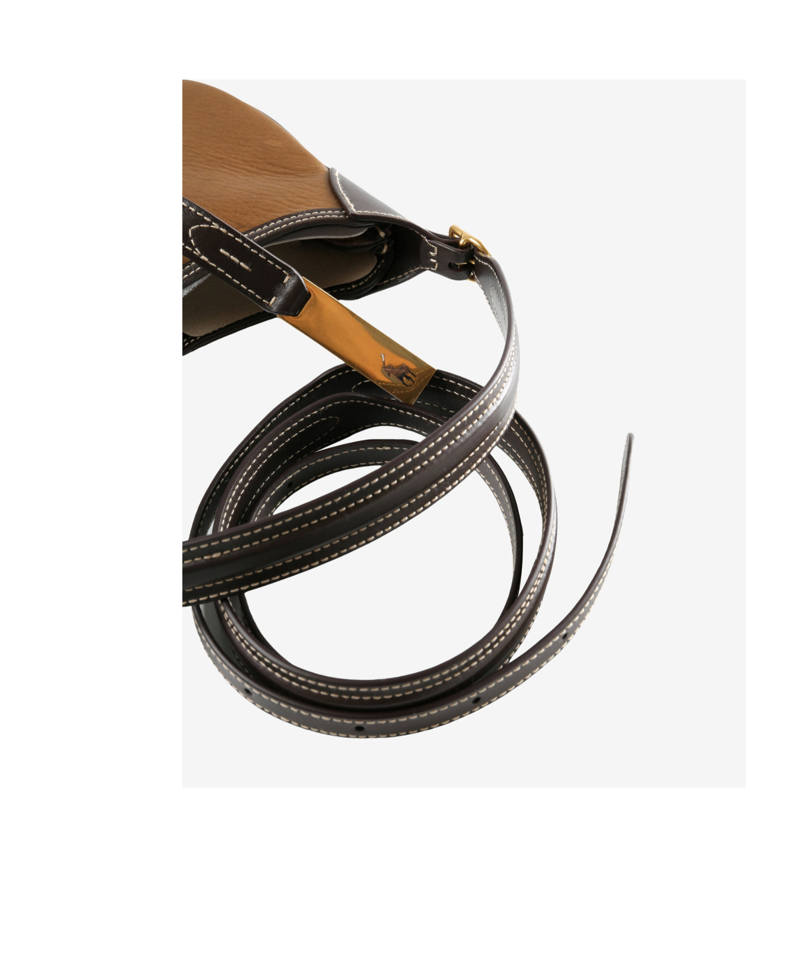 Polo Ralph Lauren Adjustable Handle Shoulder Bag In Brown