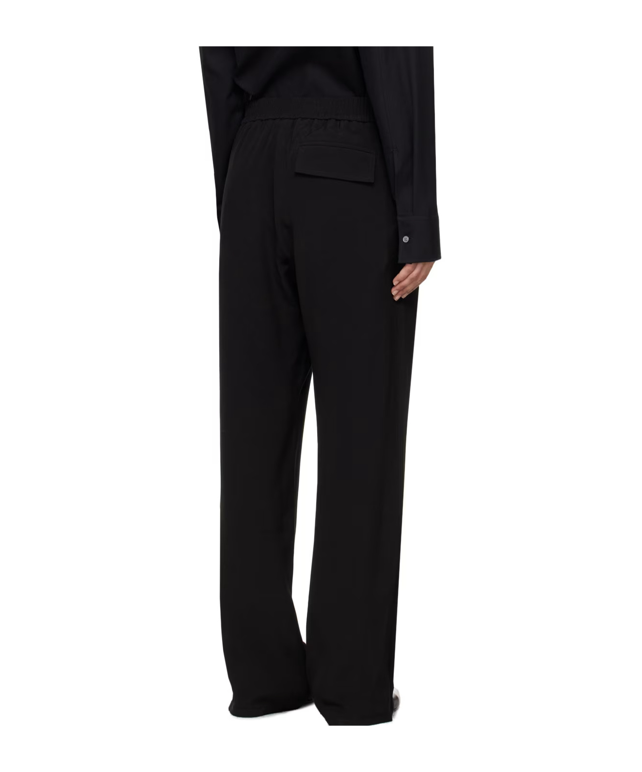 Studio Nicholson Semi-elastic Waist-edge Casual Pants In Black