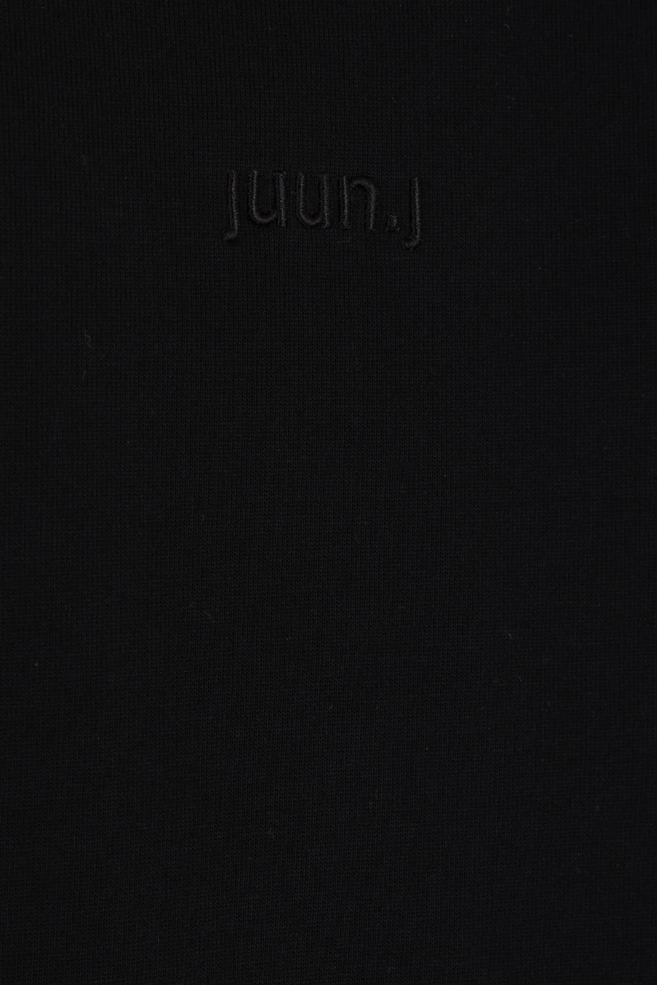 Juunj Zipped-side Cotton T-shirt In Black
