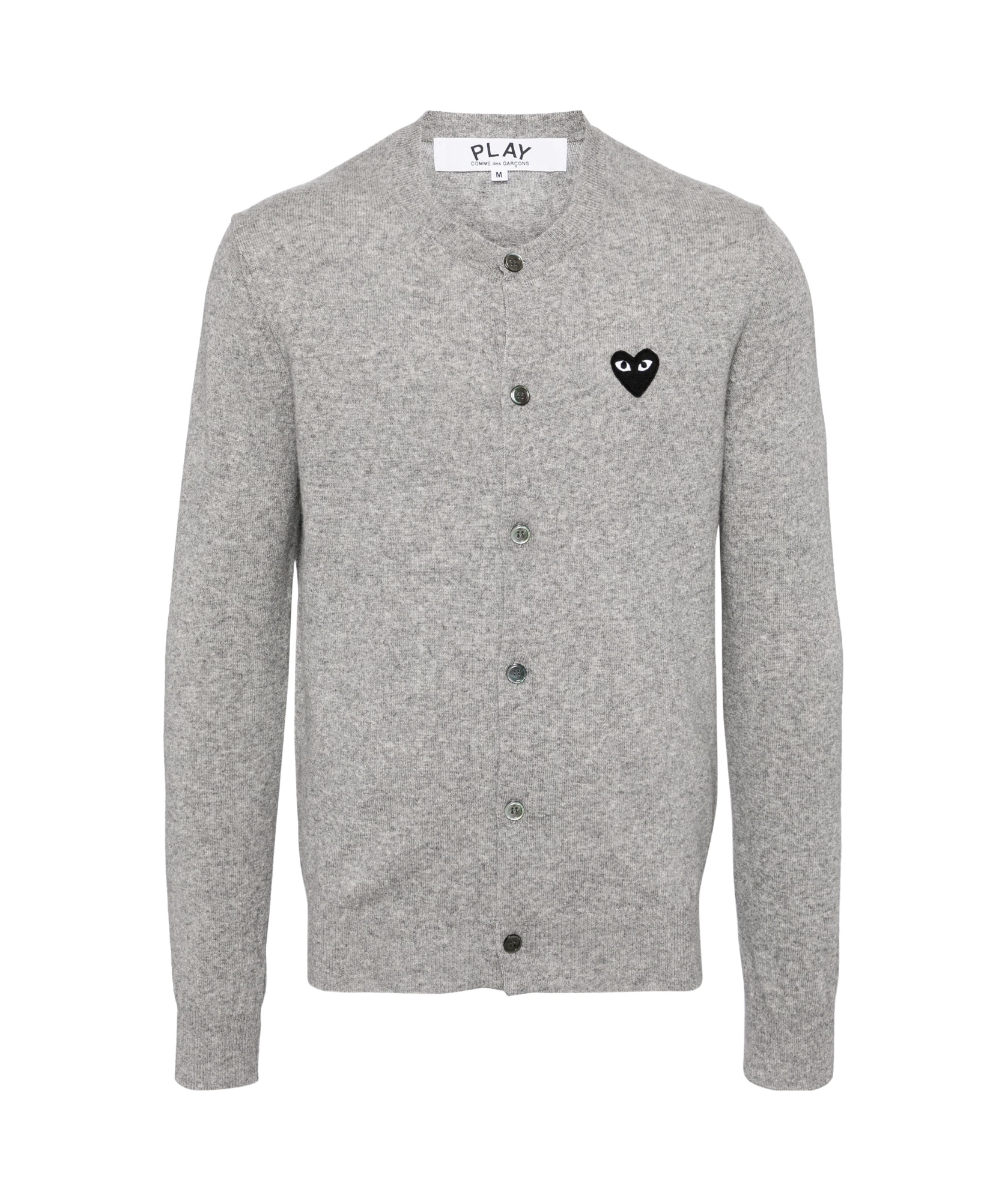 Comme Des Garçons Play Long-sleeved Sweater In Gray
