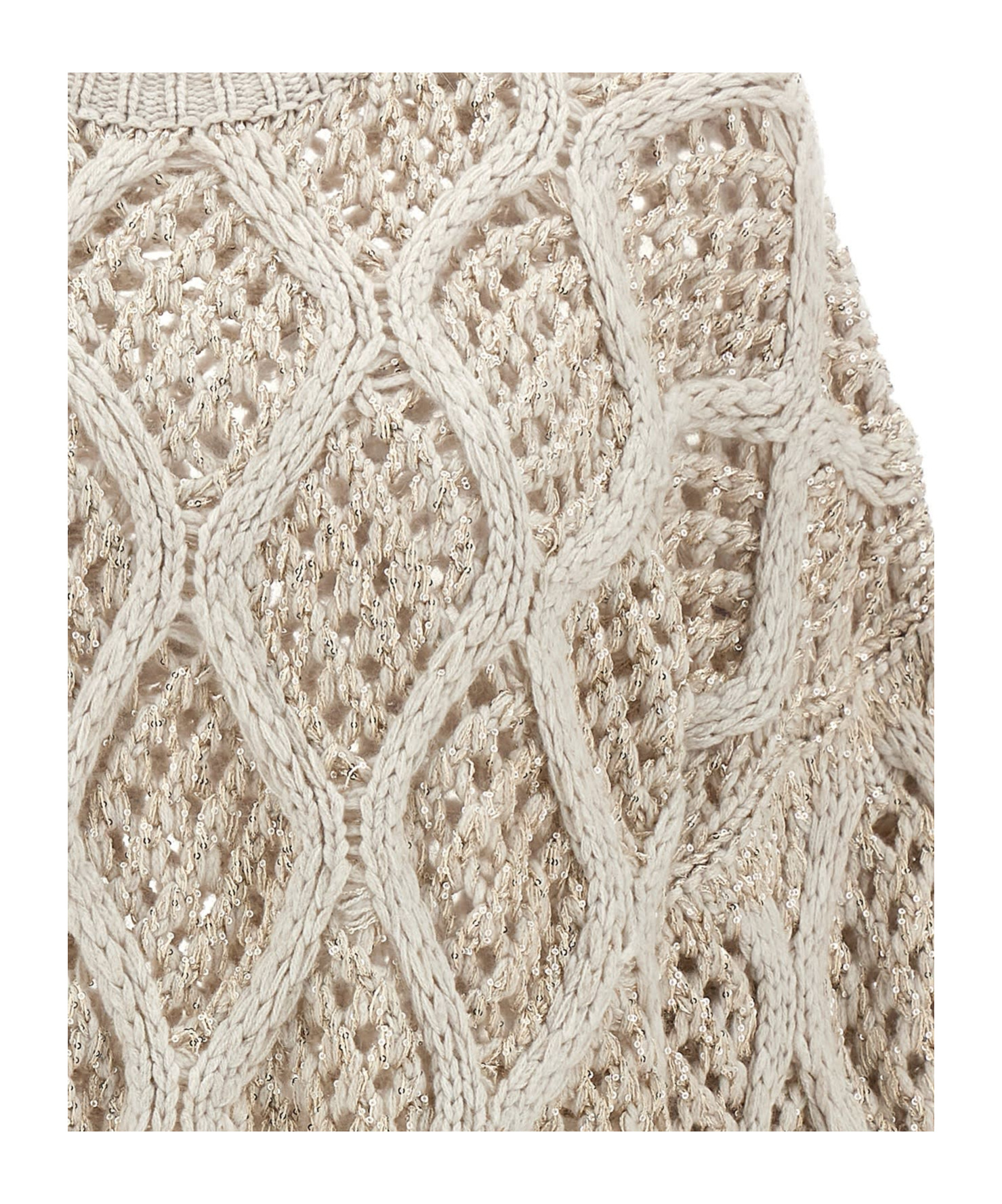 Brunello Cucinelli Knitted Cashmere Sweater In Nude