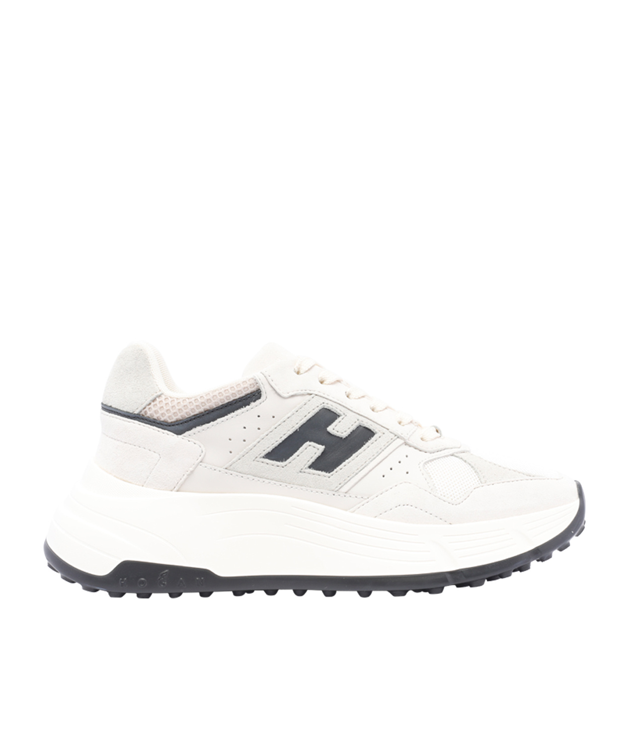 Hogan H669 Lace-up Leather Shoes In White