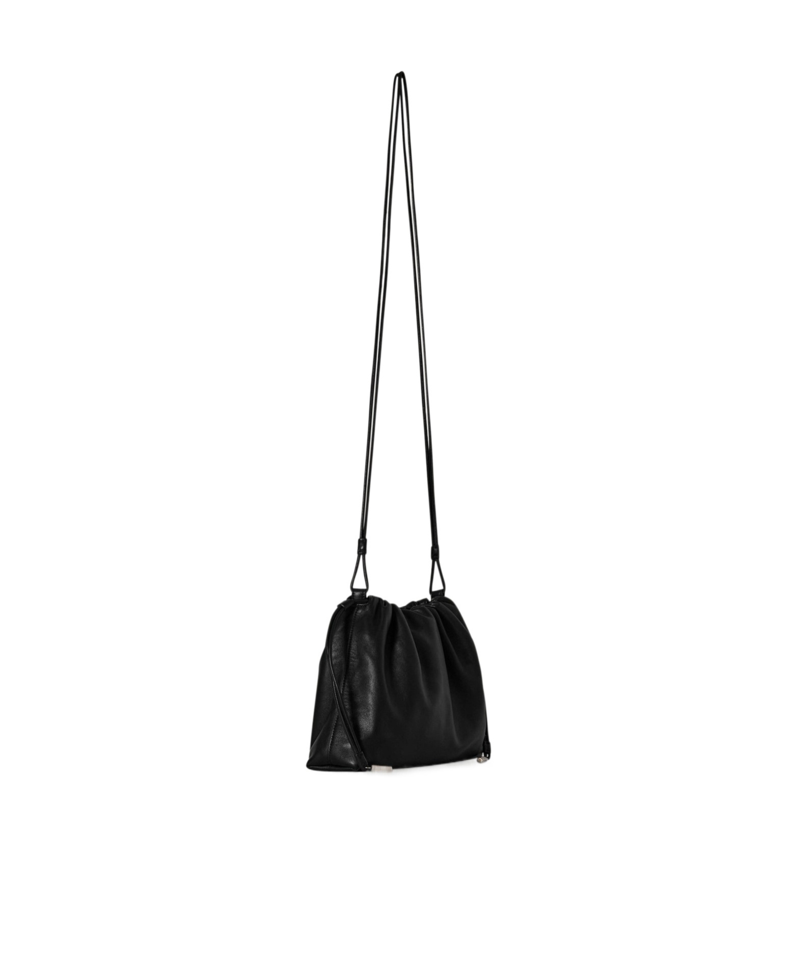 The Row Angy Drawstring Small Crossbody Bag In Black