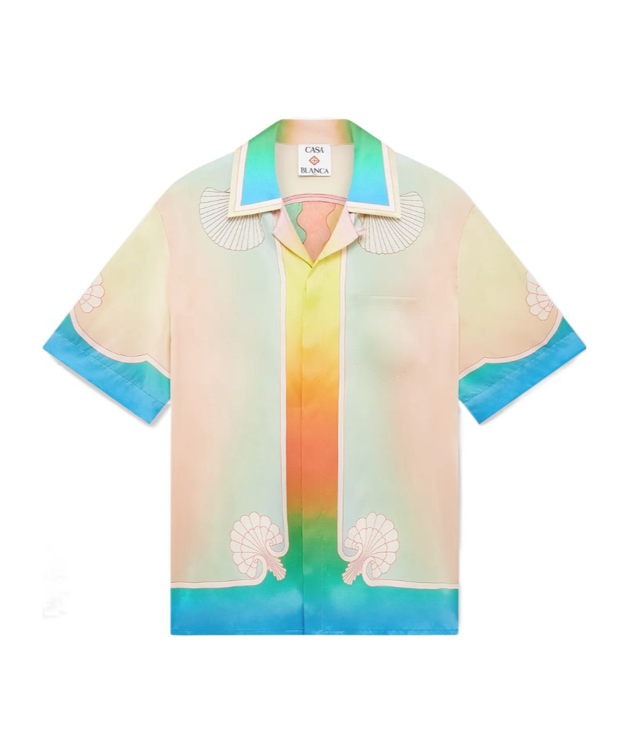 Casablanca Silk Short Sleeve Printed Shirt