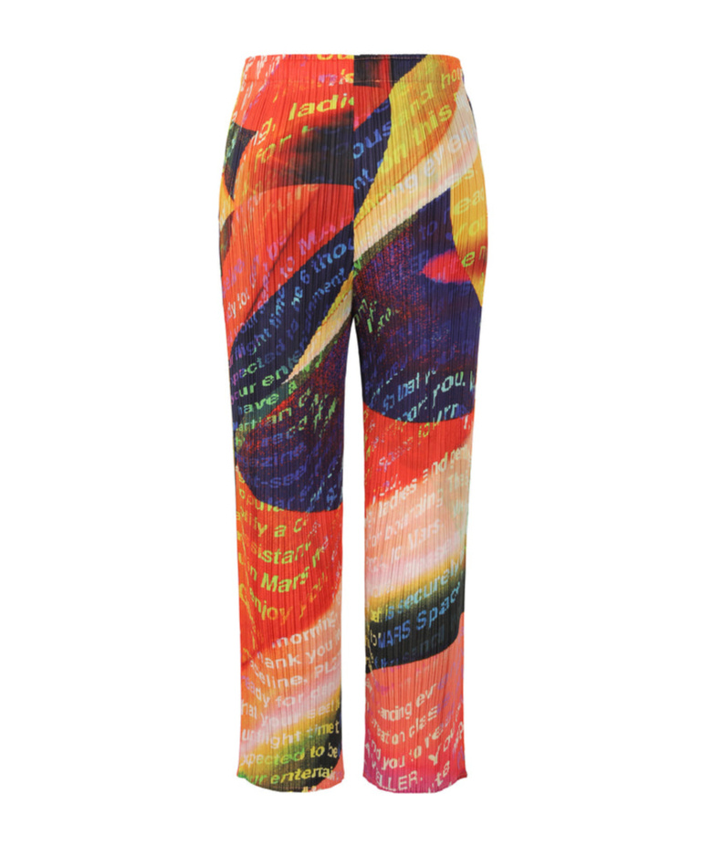 Issey Miyake Pleated Casual Pants In Red