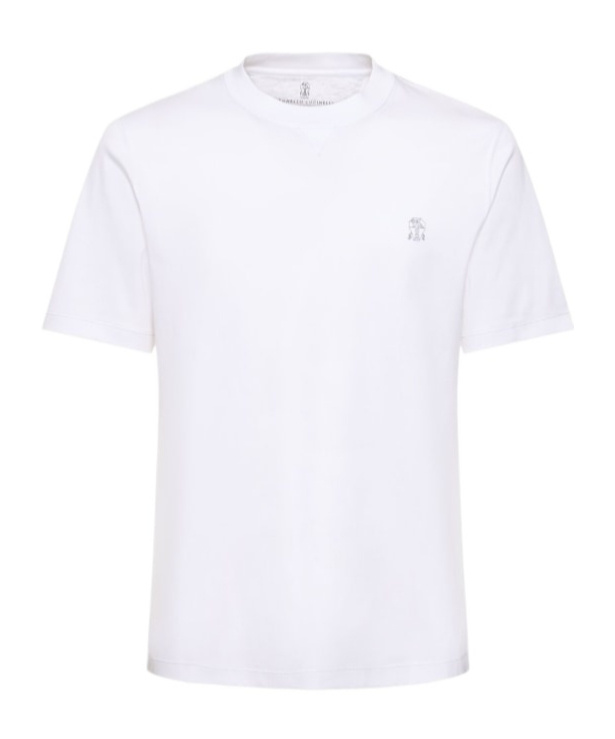 Brunello Cucinelli Logo-embroidered Cotton T-shirt
